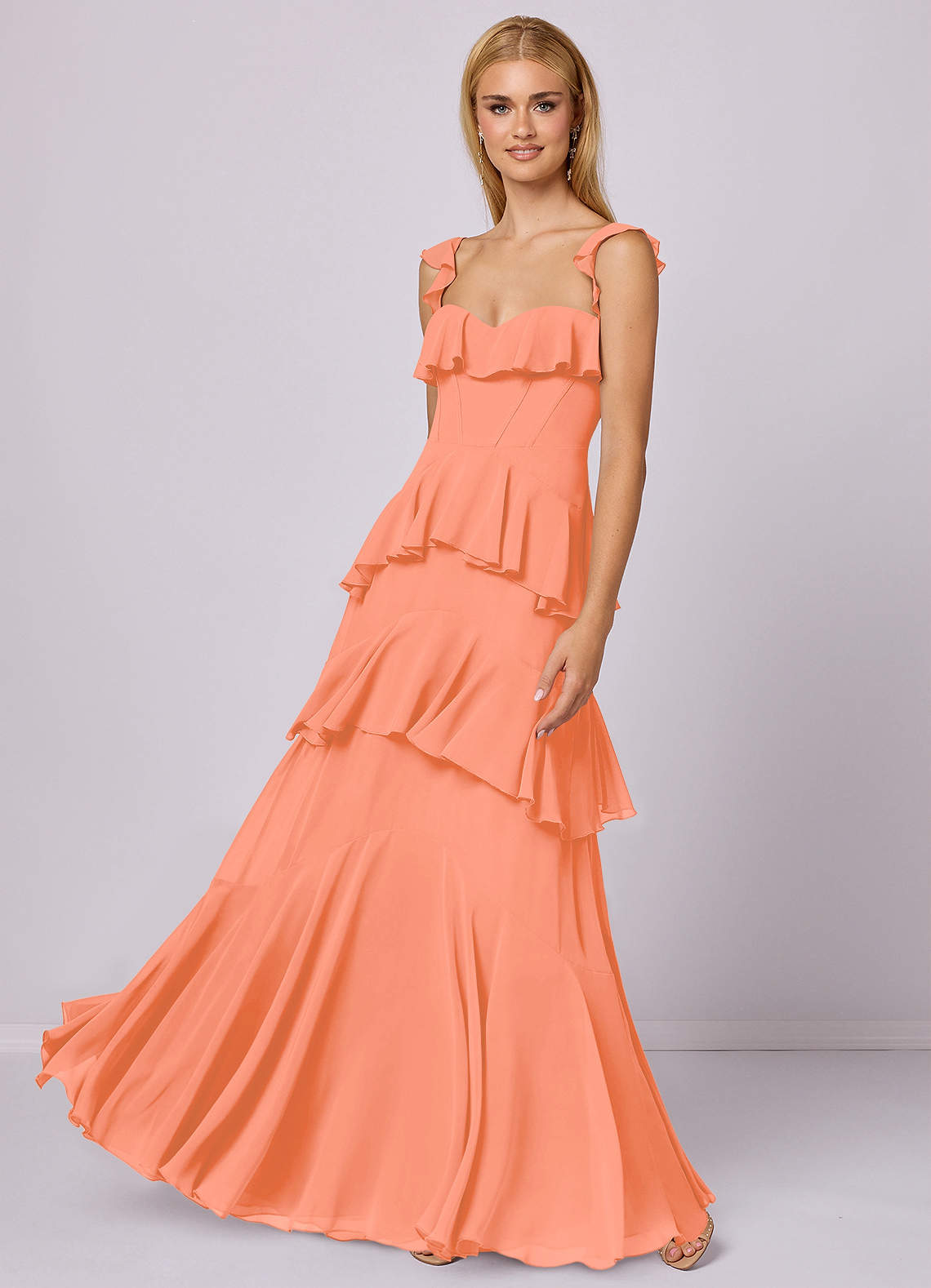 Barbie ♥ Azazie Bridesmaid Dresses Sunset A-Line Sweetheart Neckline Chiffon Dress image1