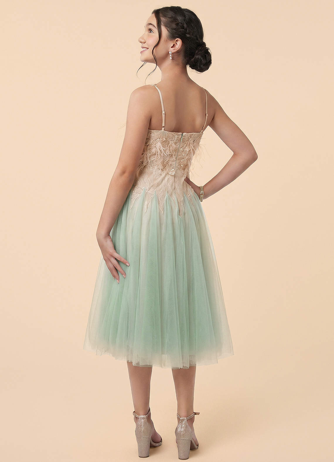 front Azazie Ella Junior Formal Dress