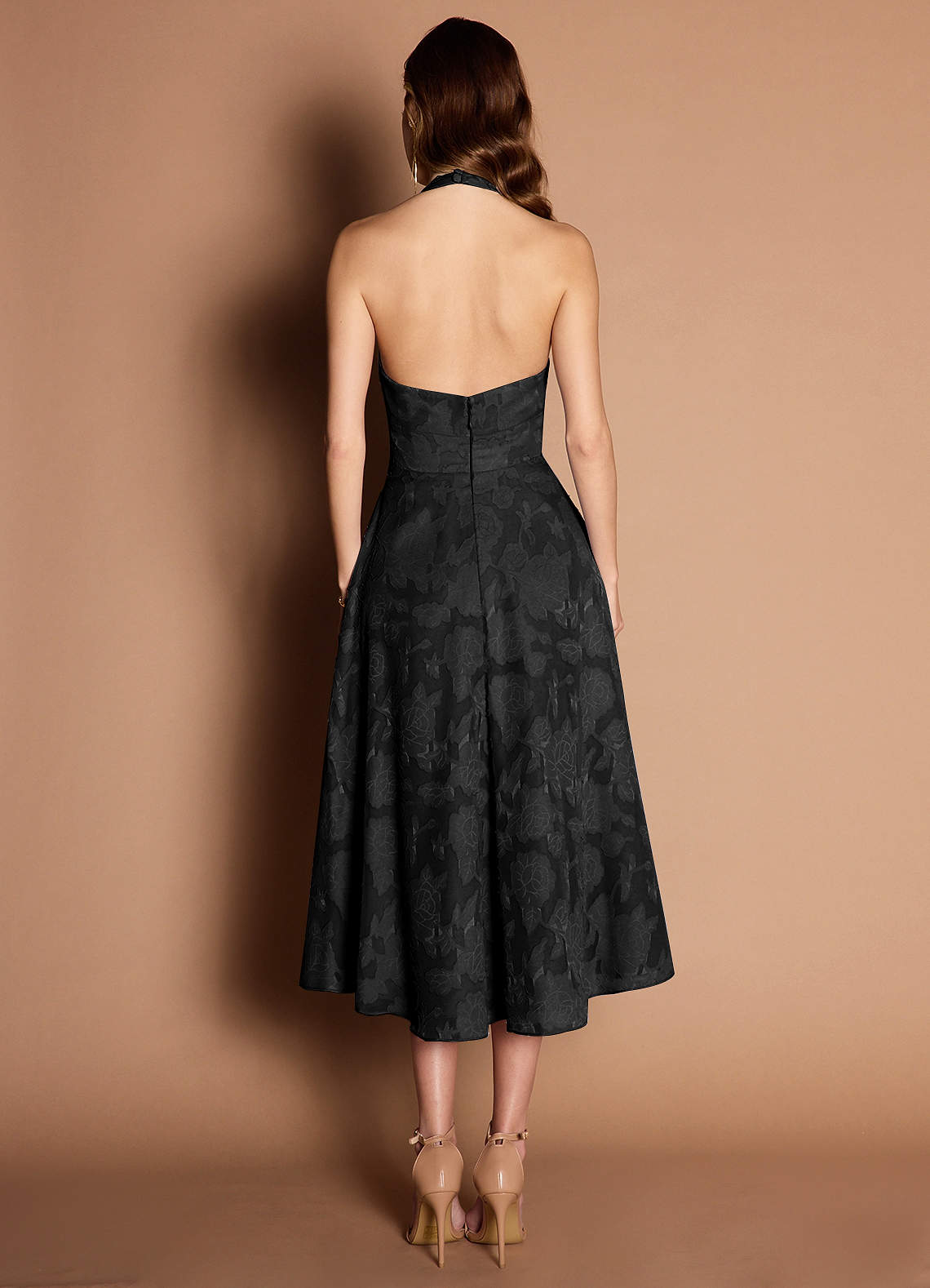 Soraya Black Midi Dress Ready to Ship | Azazie