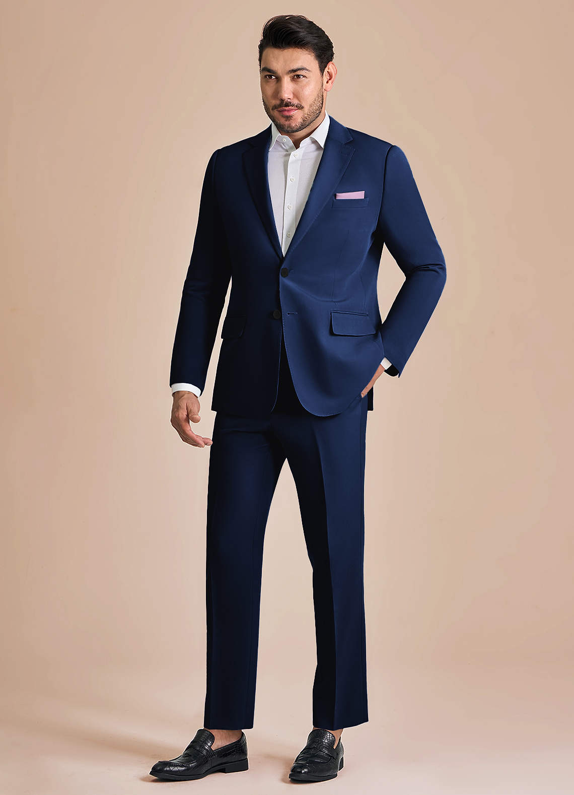 front James Azul Traje