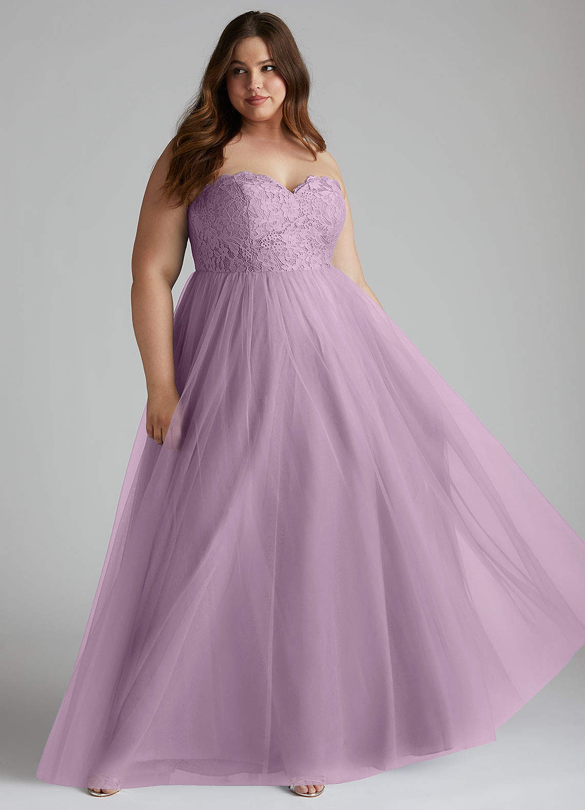 Azazie Roni Bridesmaid Dresses Wisteria A-Line Sweetheart Neckline Tulle Convertible Dress image1