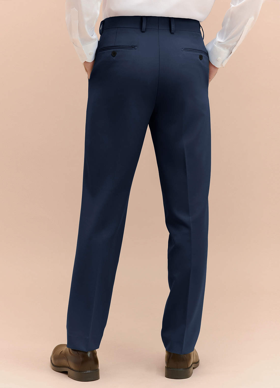 front James Dark Navy Structured Stretch Dress Pants