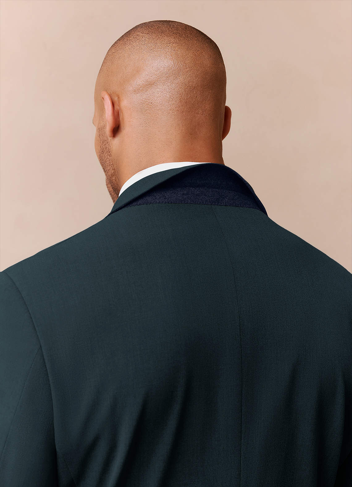 front Savile Dark Green Wool Blend Suit Jacket