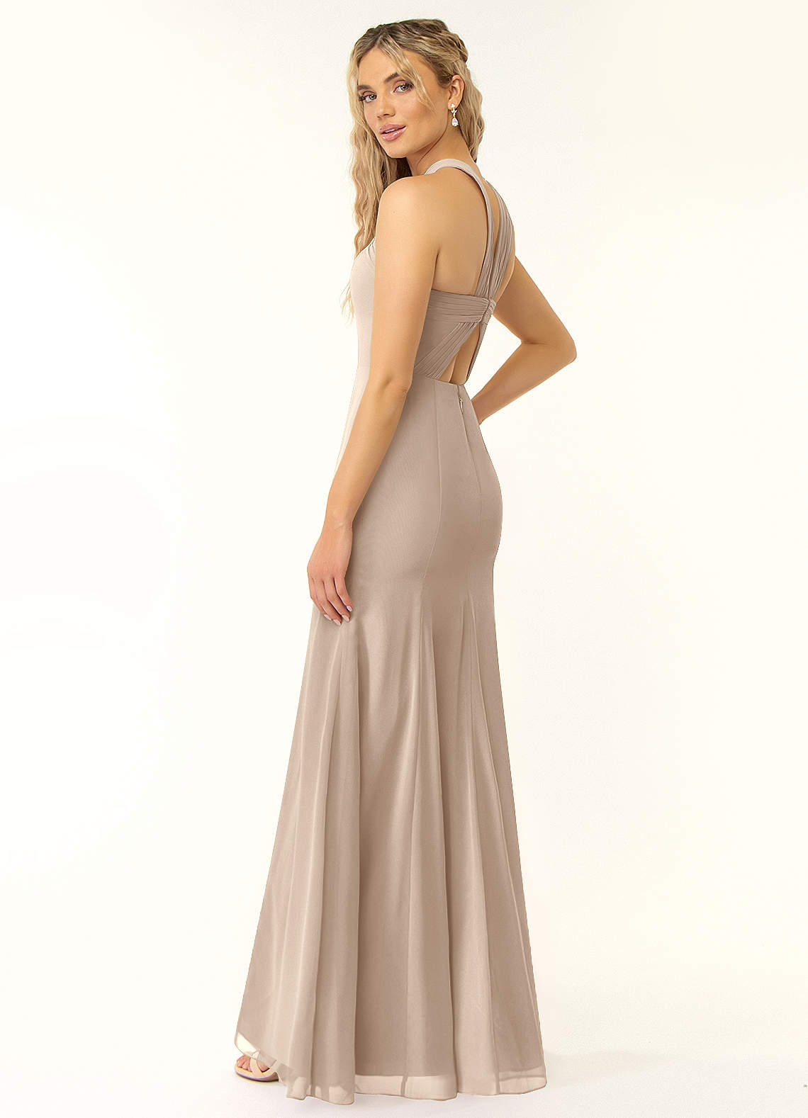 beach wedding bridesmaid dresses purple Dusty Purple Tulle Spaghetti Straps A-line V-neck Bridesmaid Dresses, MBD153