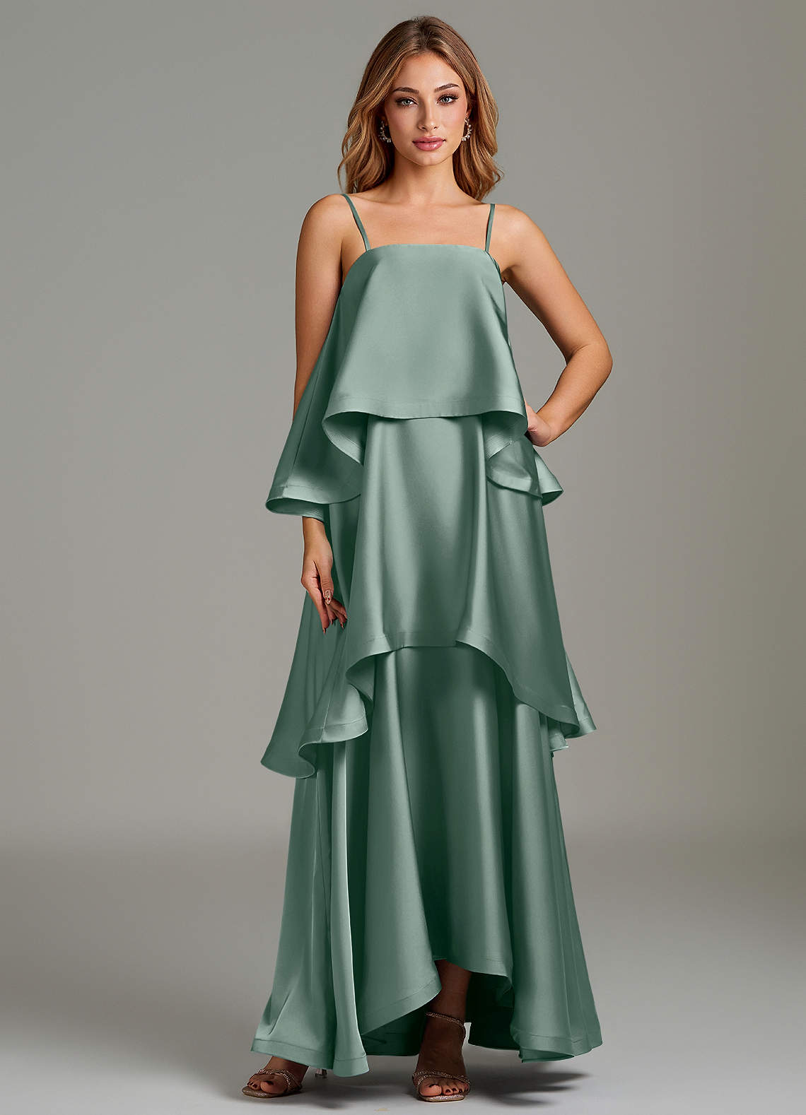 azazie silver bridesmaid dress Azazie Latrice