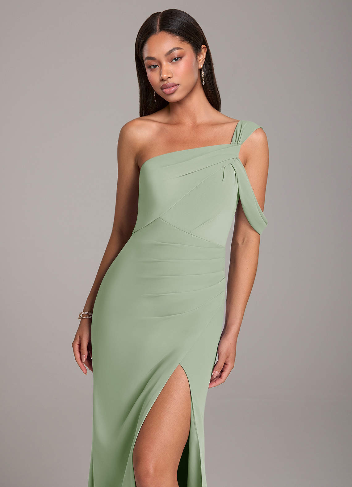 slim fit dress slacks Sage Green Sheath Prom Dress,Sage Green Backless Bridesmaid Dress Y413 –  Simplepromdress main image 0