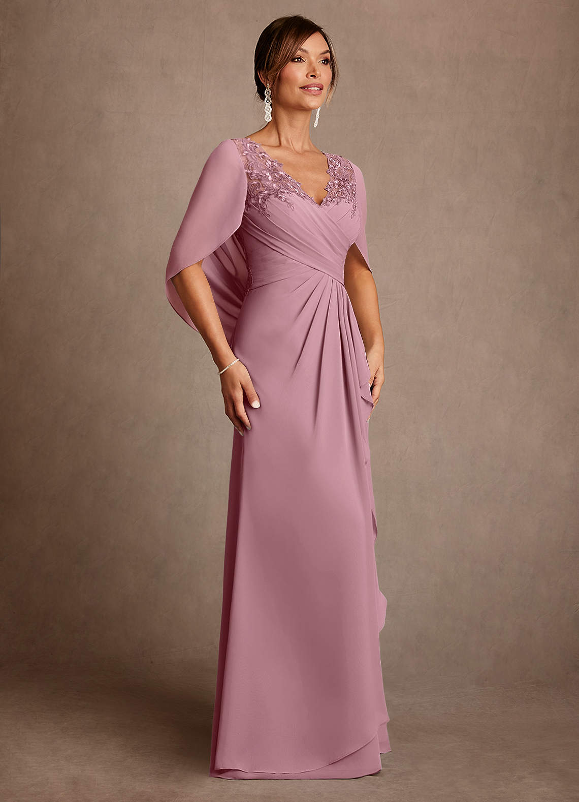 chinese dress ladies Baltic Born Womens Summerlin Lace Top Maxi Dress | Dusty Mauve