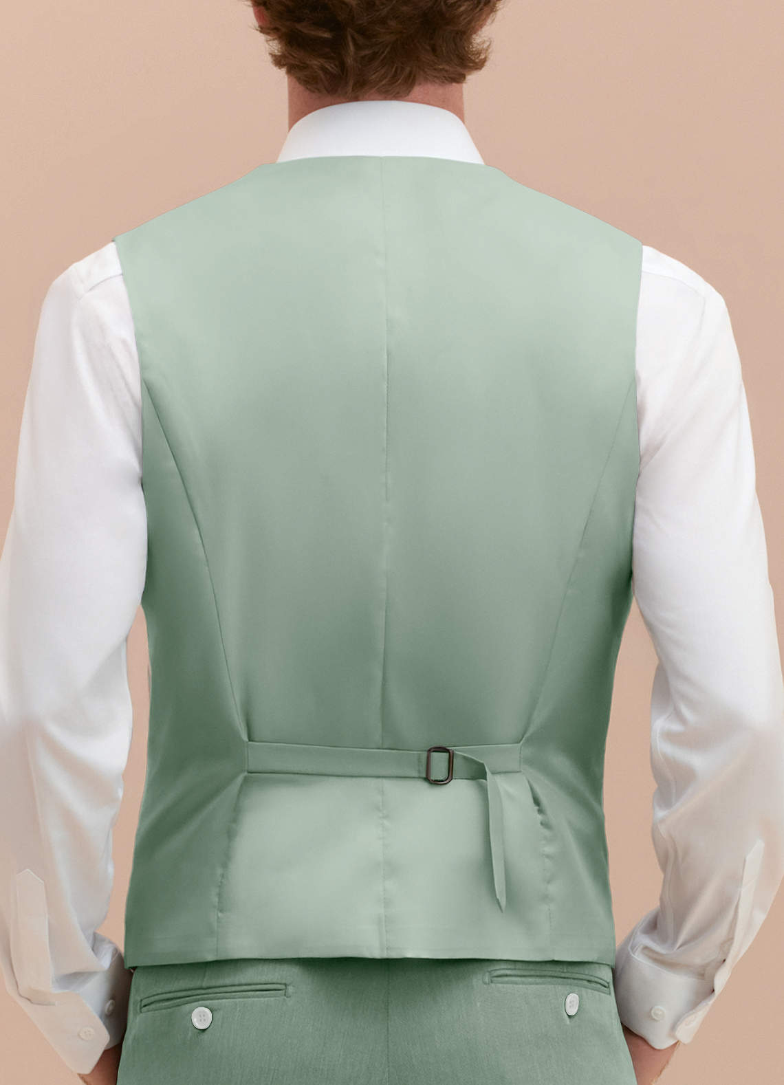 front William Vert Sauge Gilet de costume