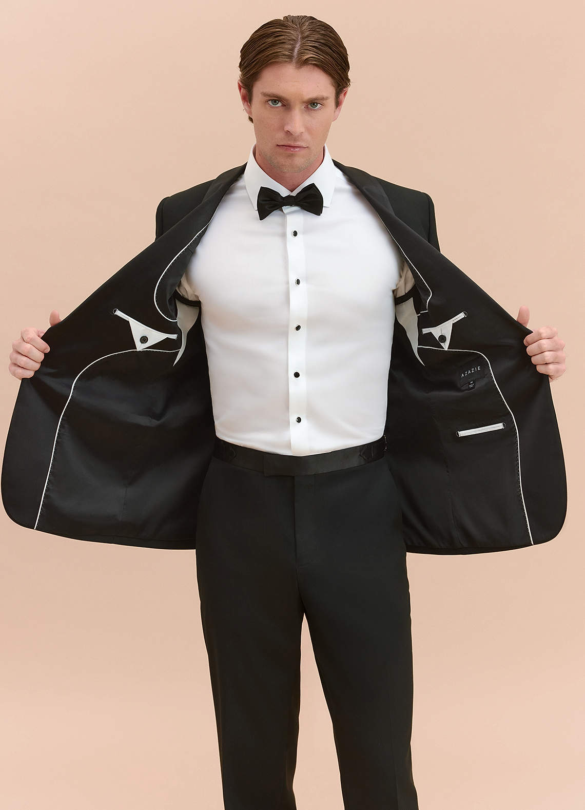 front Winston Black Shawl Lapel Tuxedos Jacket