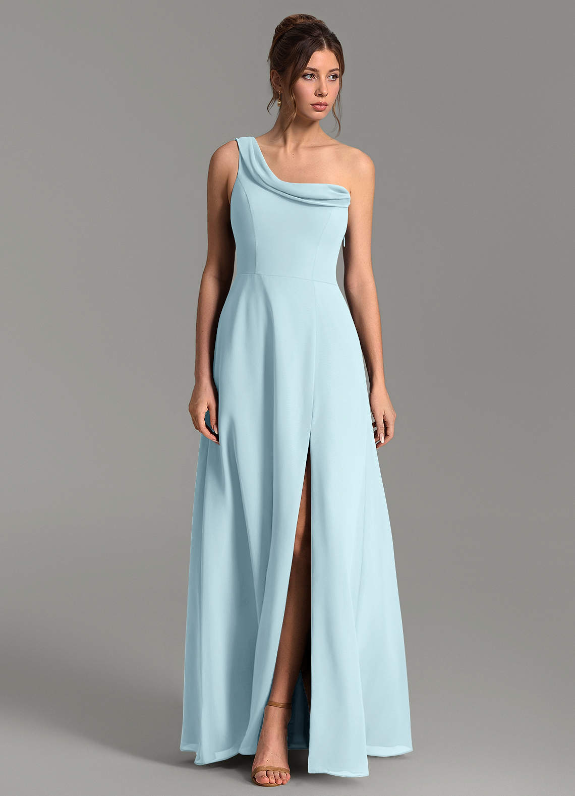 white rose bridesmaid dresses Elegant One-shoulder Ruffle Side-slit Mermaid Long Dr – SposaBridal neckline and criss Cheap Prom Dress Mara Hoffman XS Cutout Color:Metallic_Gold