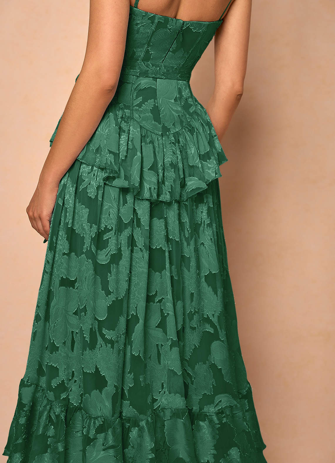 Emery Dark Green Midi Dress | Azazie CA