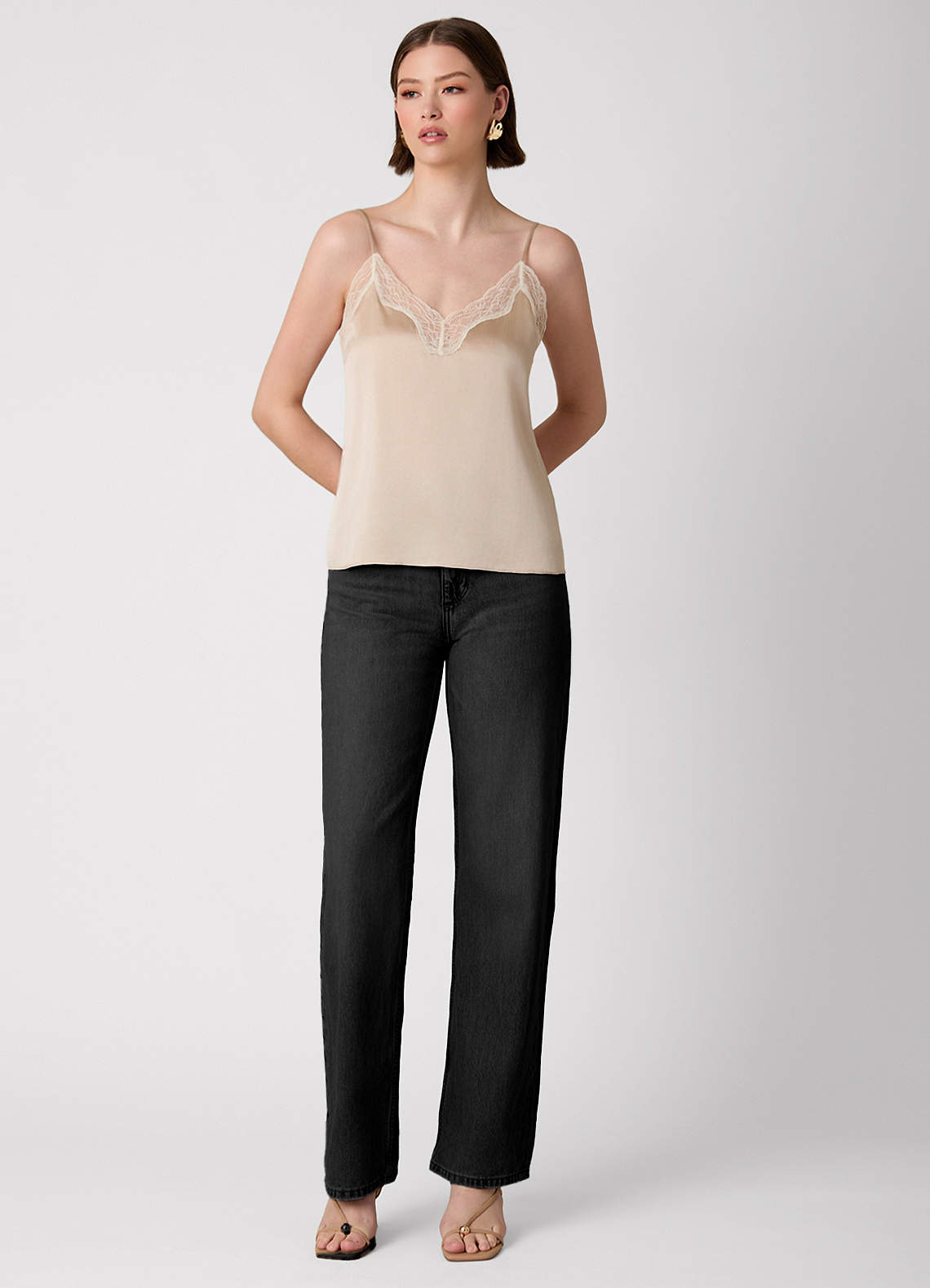 front 100% Washable Silk Camisole