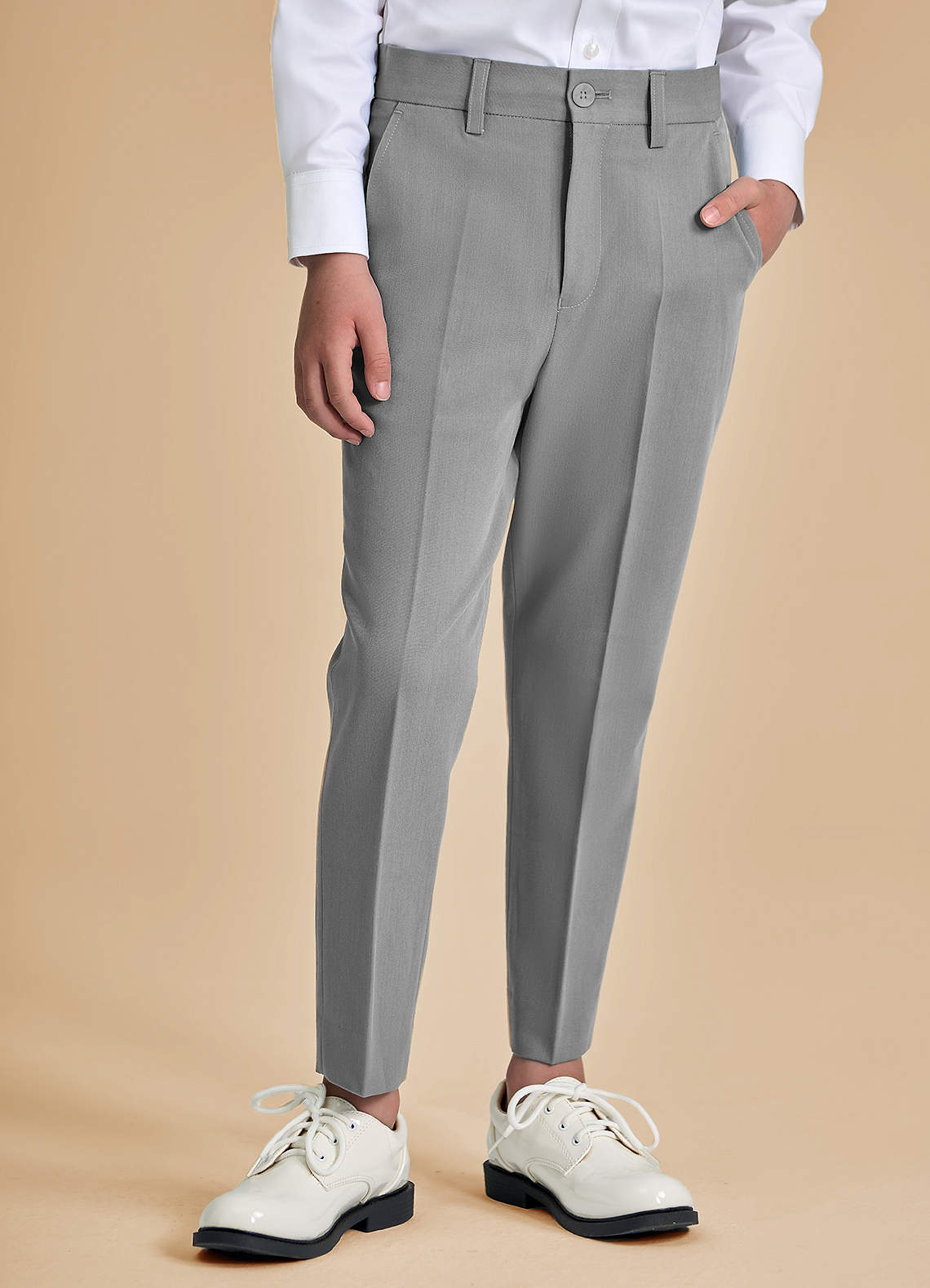 front Oliver Boys Grey 2-Piece Suit