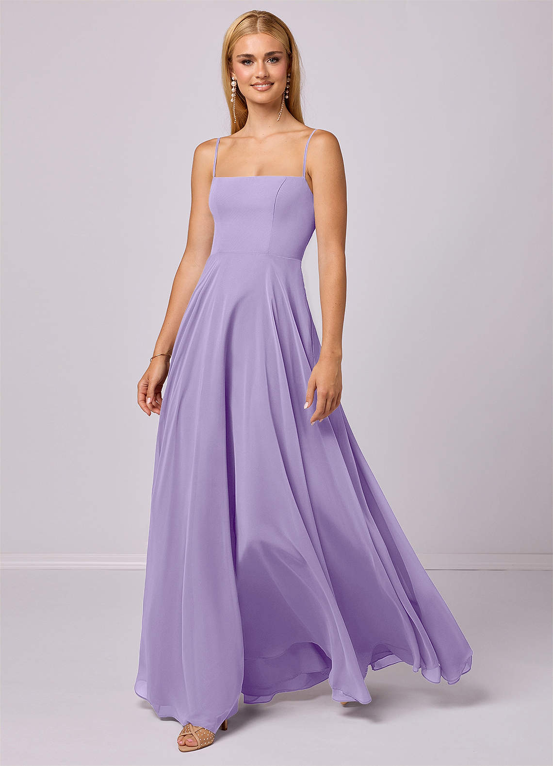 Barbie™ ❤ AZAZIE 1020 Ready to Ship Lilac Chiffon Bridesmaid