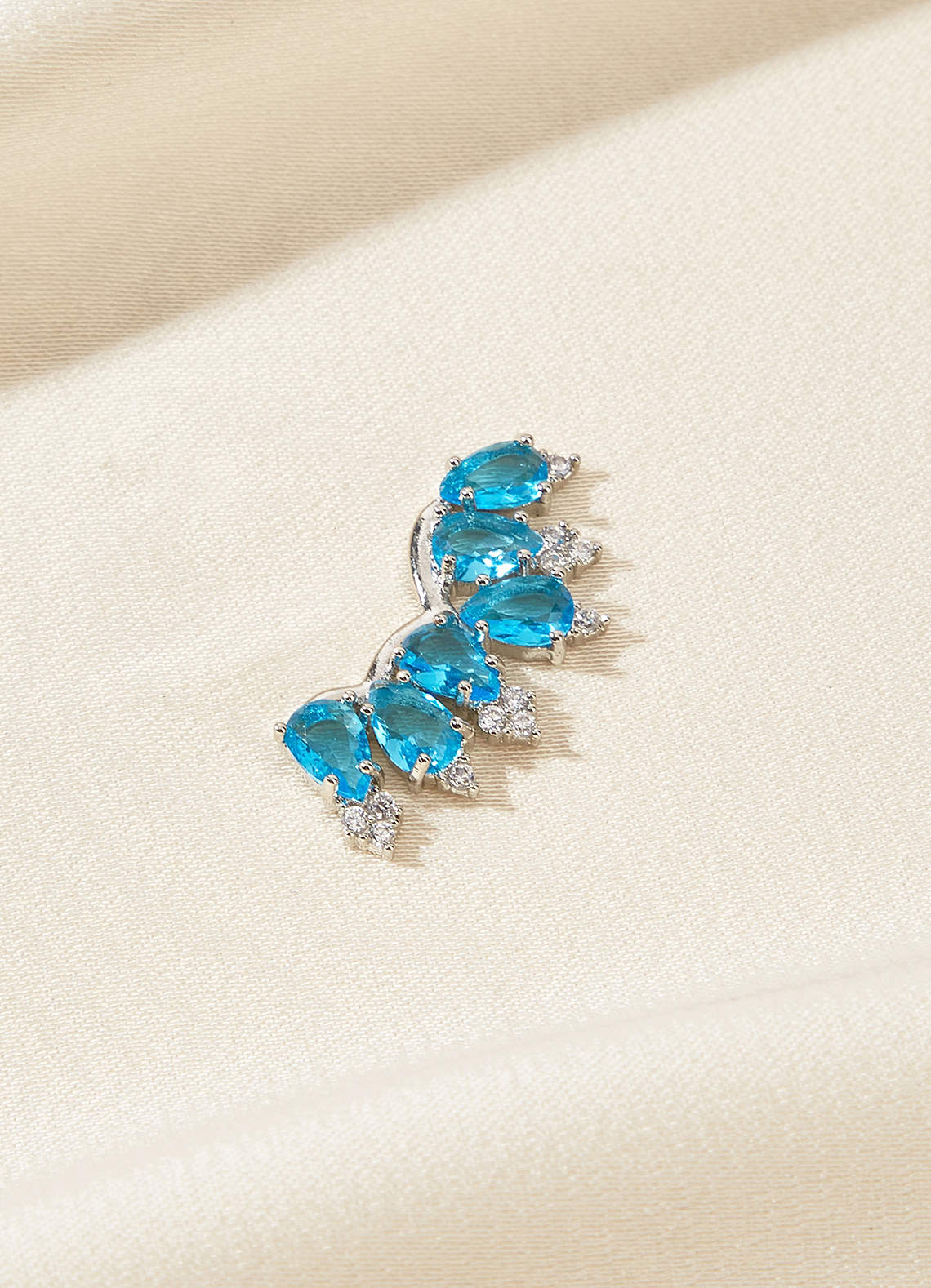 front Colored Crystal Constellation Earrings