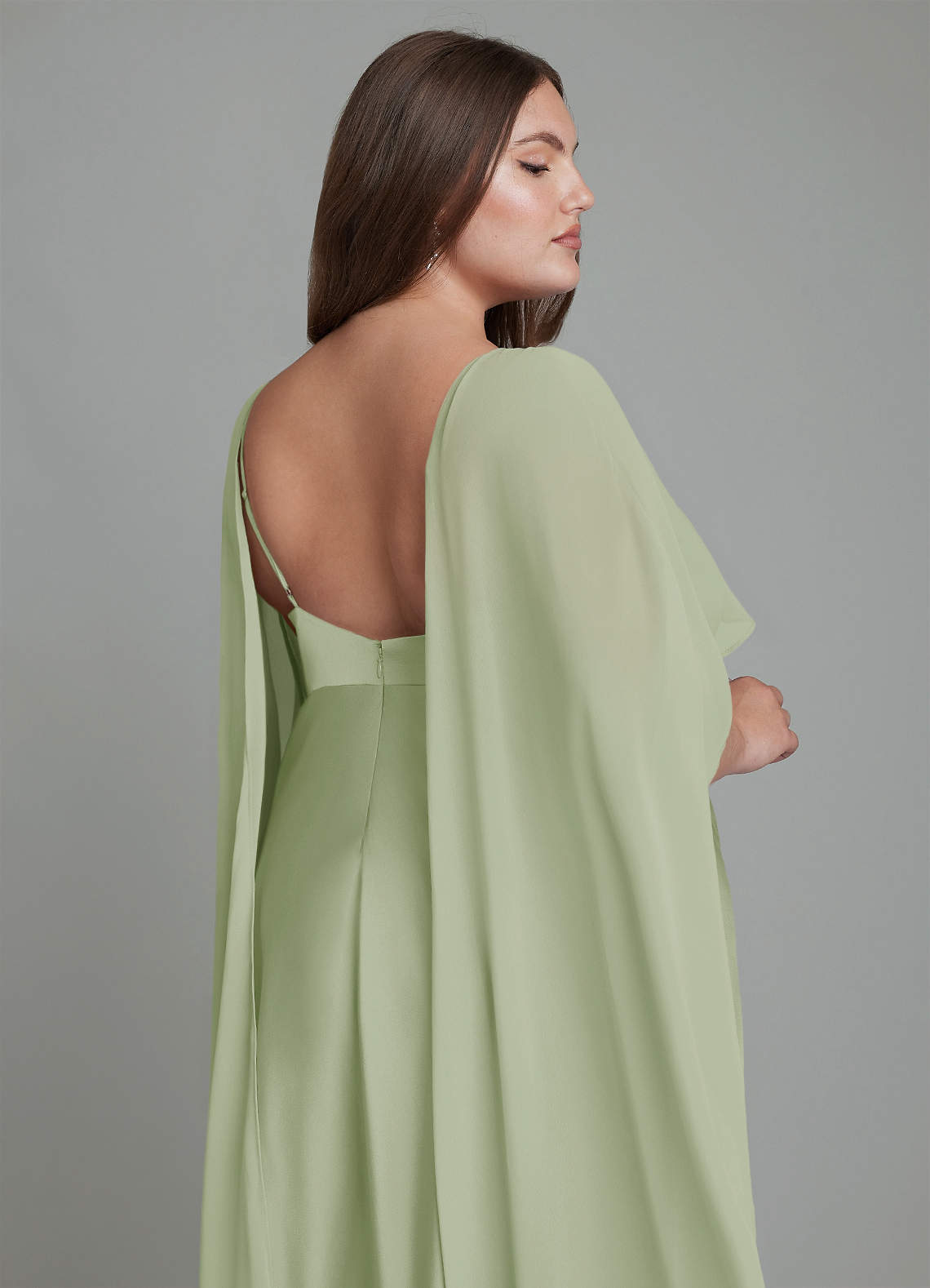 Azazie Stefania Bridesmaid Dresses Dusty Sage A-Line Stretch Satin Dress image14