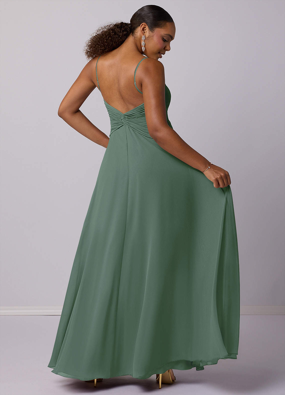 Barbie ♥ Azazie Bridesmaid Dresses A-Line Chiffon Floor-Length Dress image5