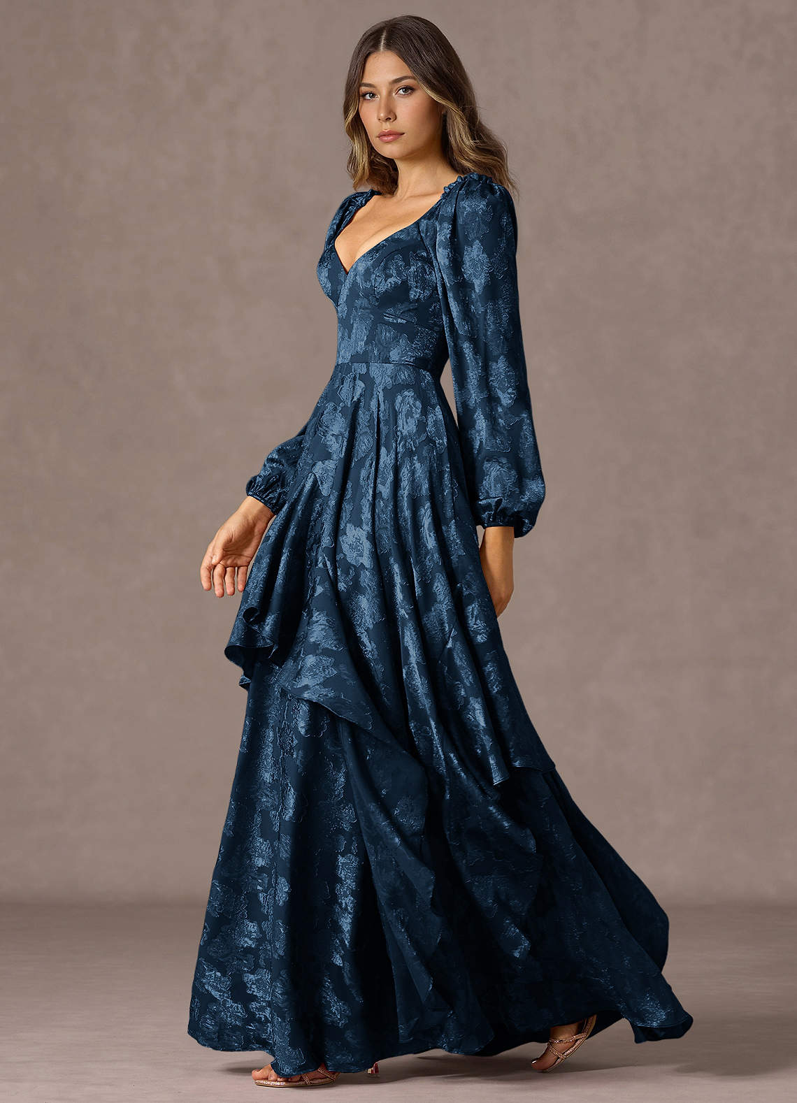 Milena Navy Maxi Dress | Azazie