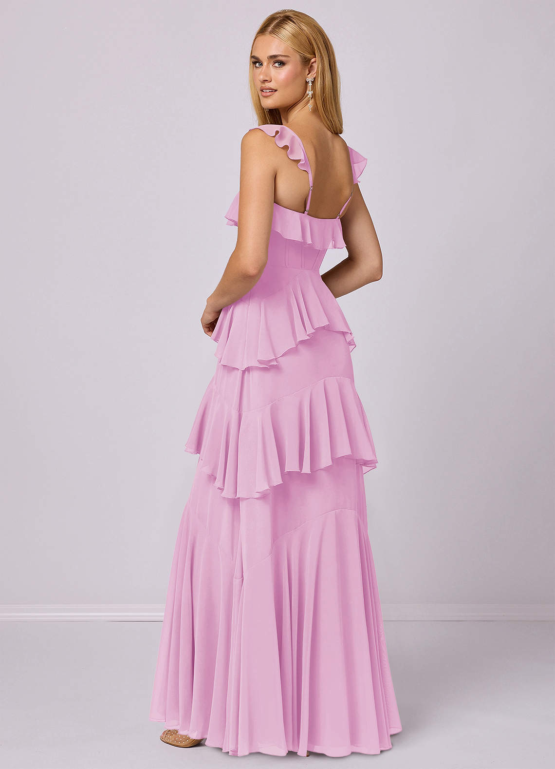 Barbie ♥ Azazie Bridesmaid Dresses Candy Pink A-Line Sweetheart Neckline Chiffon Dress image1