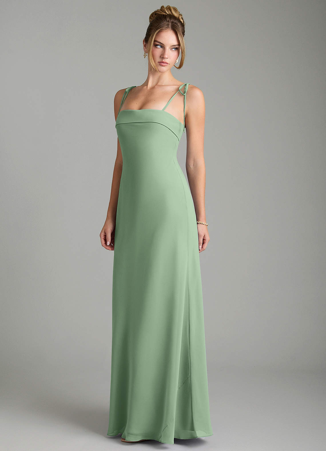 Azazie Ellia Matcha Chiffon Bridesmaid Dresses