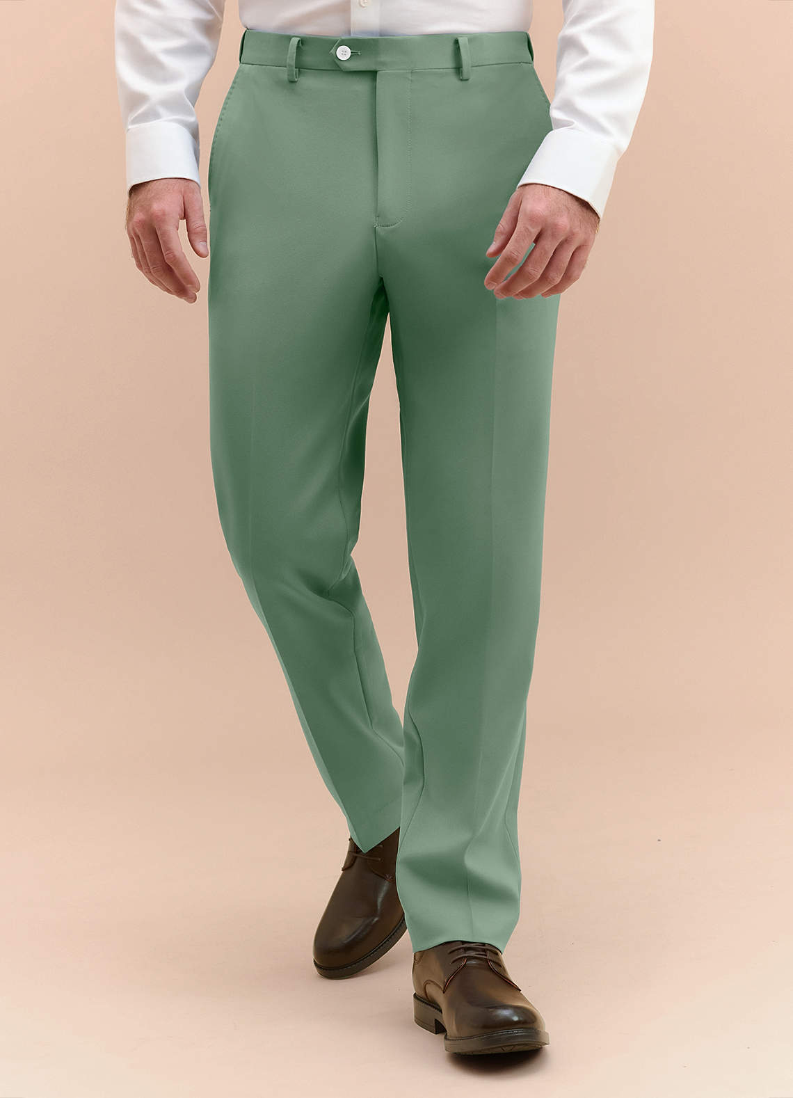 front James Matcha Structured Stretch Dress Pants