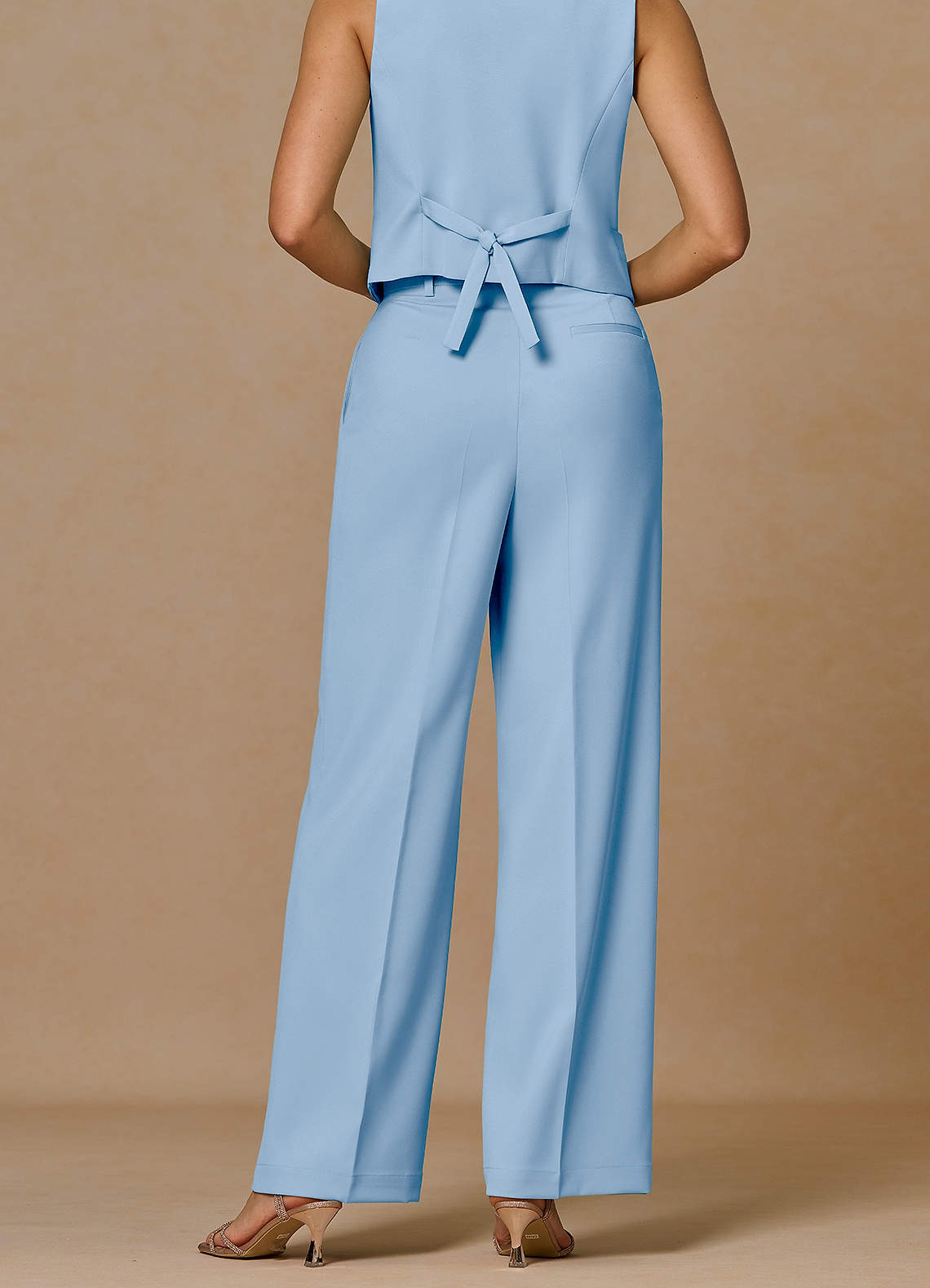 front Rowan Sky Blue Refined Weave Performance pants