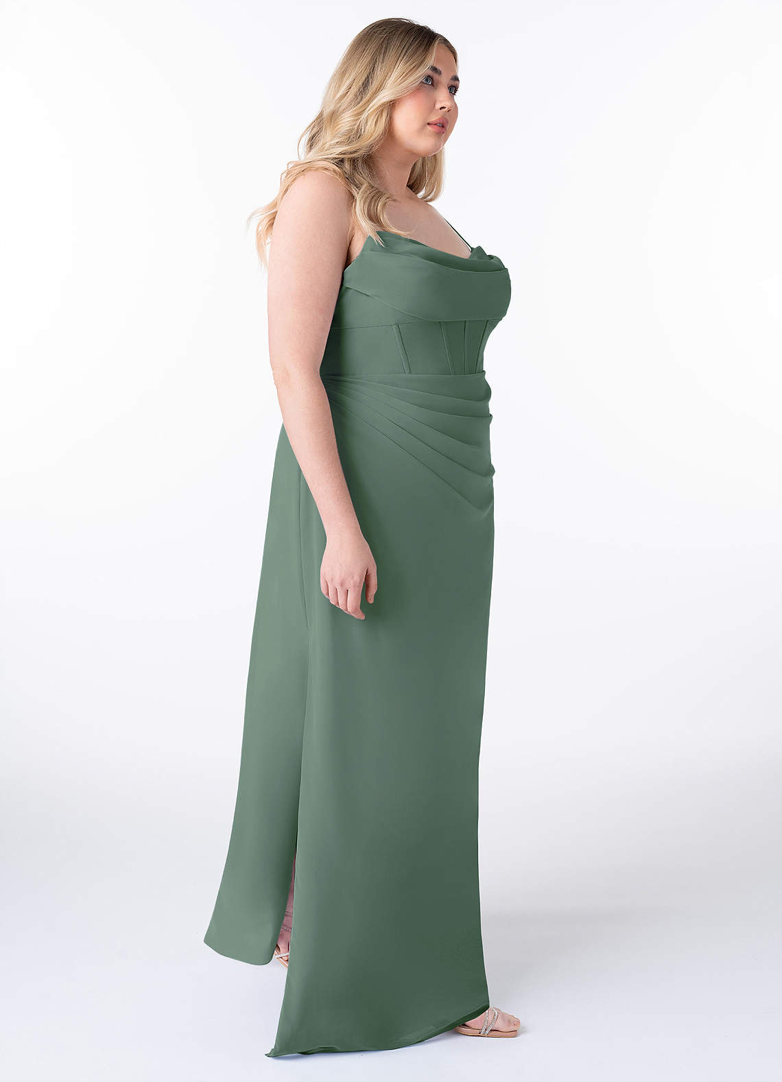 green emerald velvet dress Wedtrend Women Plus Size Eucalyptus Tulle Long Bridesmaid Dress A Line Spaghetti Straps Wedding Guest Dress, Eucalyptus / US22W