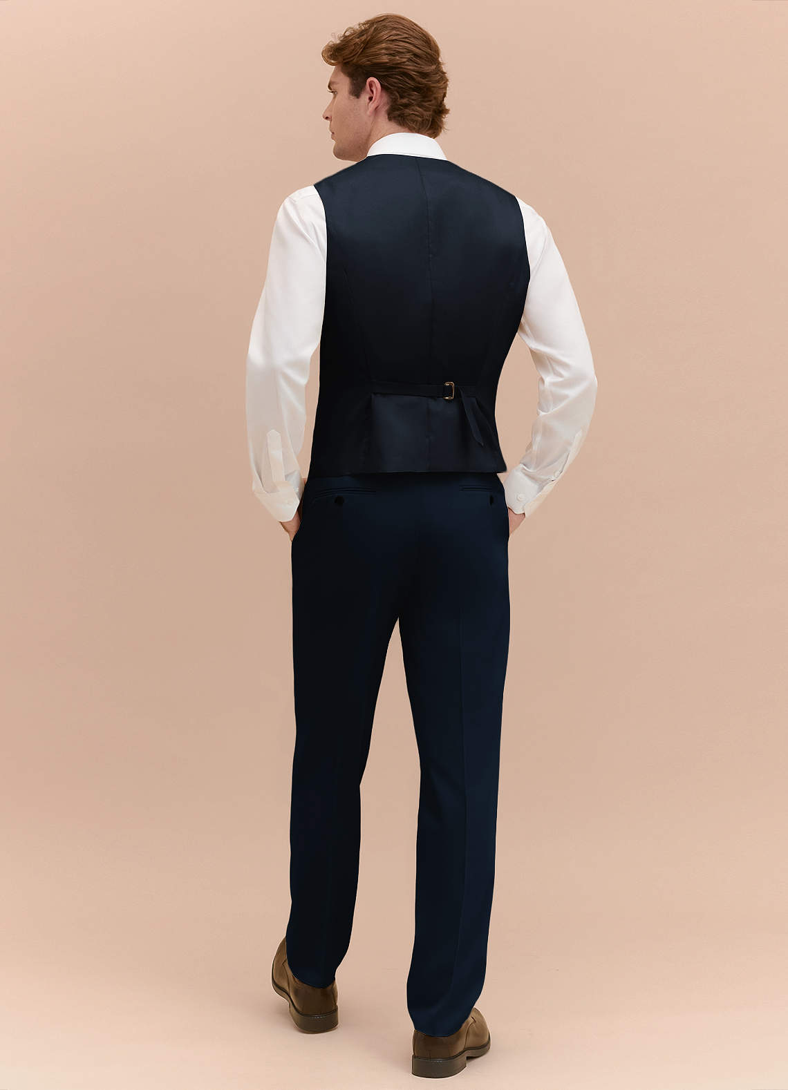 front William Navy Blue Comfort Blend Suit Vest