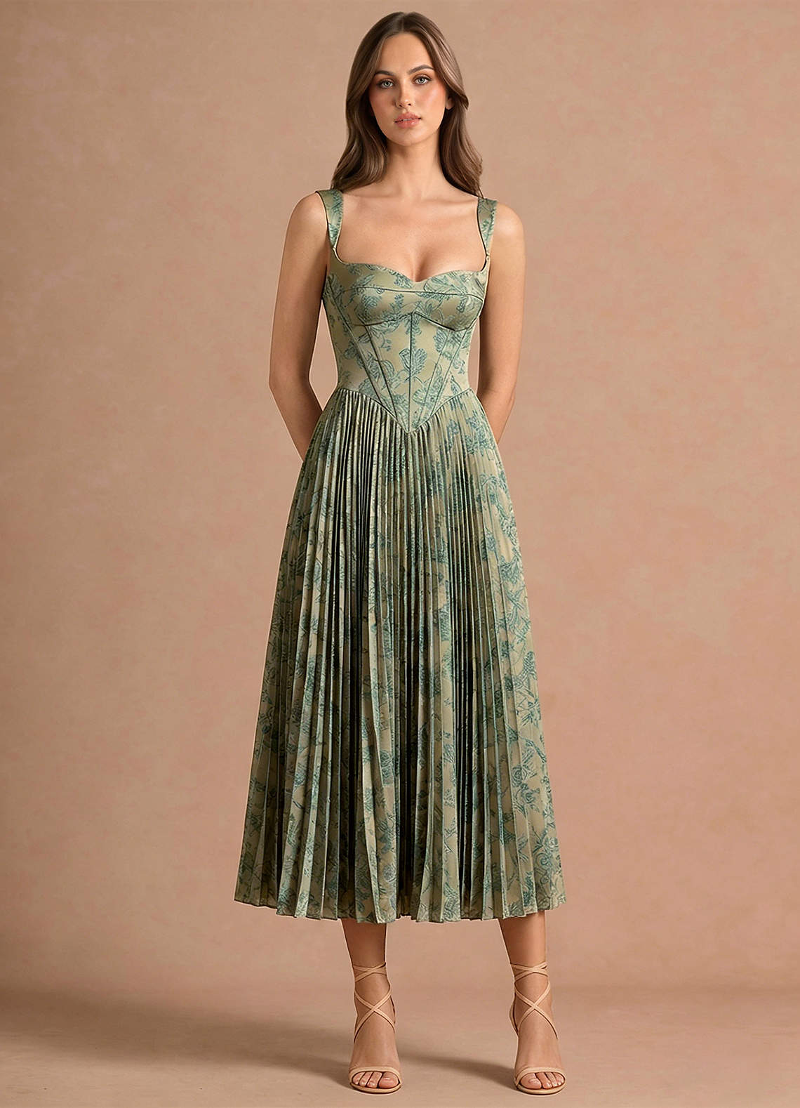 Isonelle Platinum Teal Midi Dress | Azazie CA