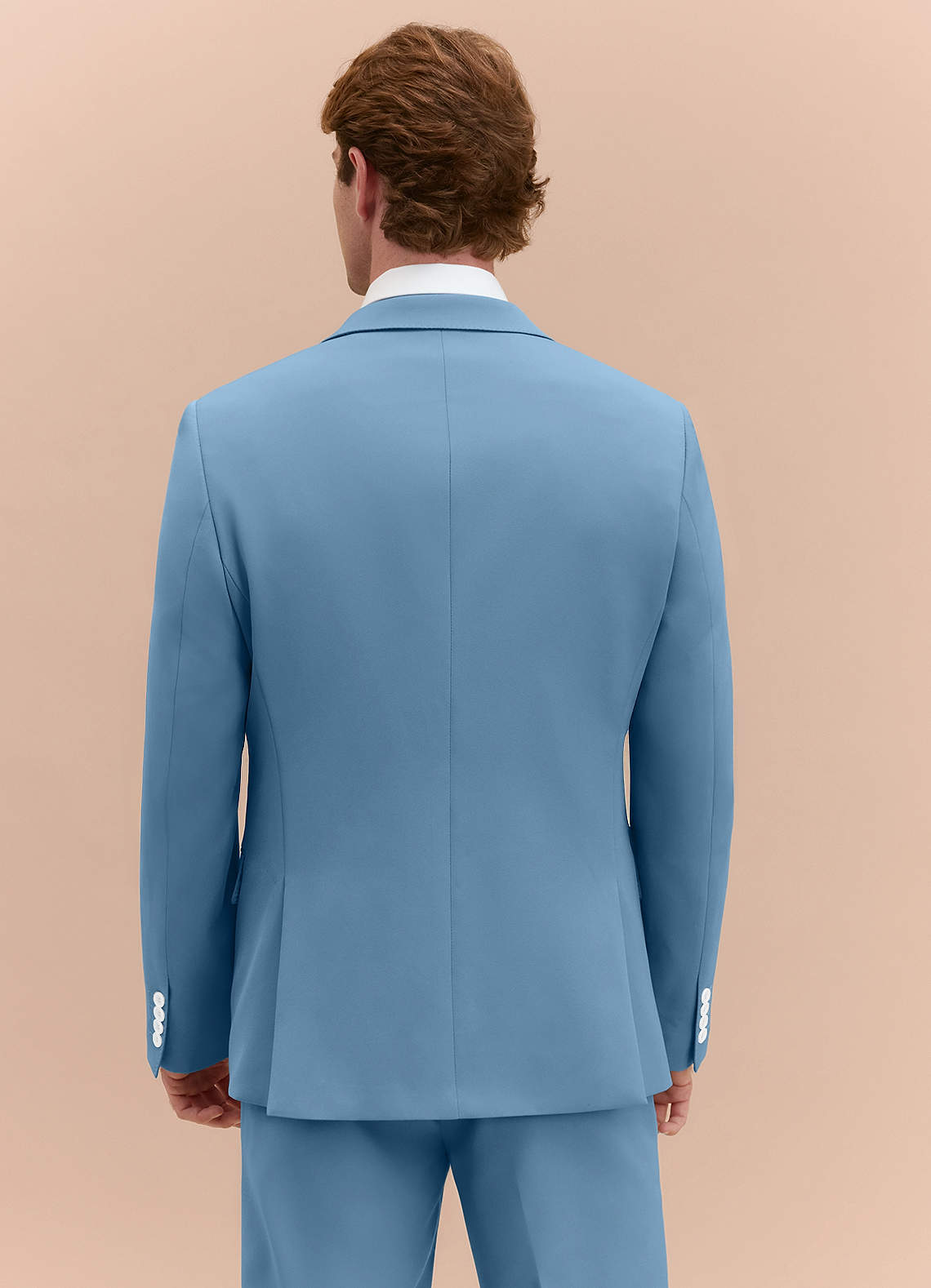 James Steel Blue Structured Stretch 3-piece suit | Suit Sets |Azazie