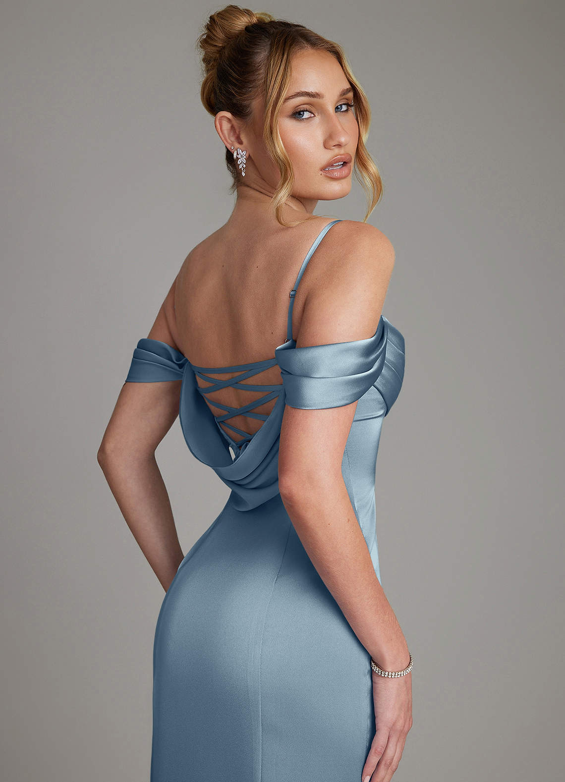 dusty blue bodycon dress Azazie Nira Stretch Satin Bridesmaid Dresses Size:11Y/12Y This stunning dusty blue Sale: BFCM Selected 2025 Cicinia Little White Dresses