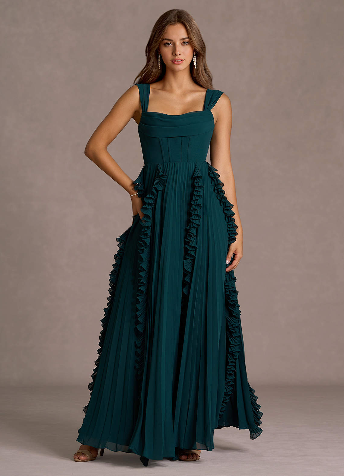 vestido Maxi Verde Floresta Jaden image1