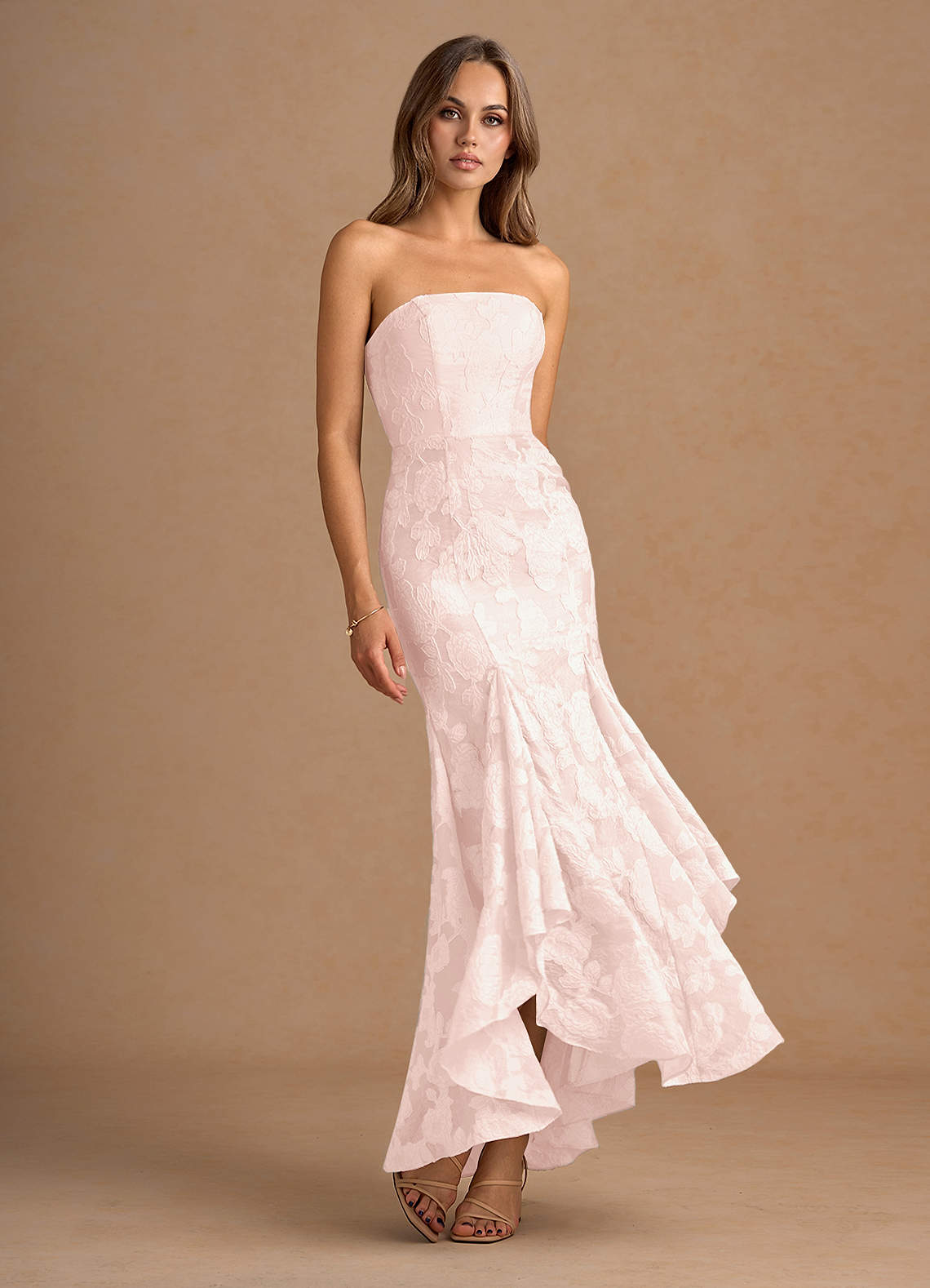 Avina Light Pink Maxi Dress image1