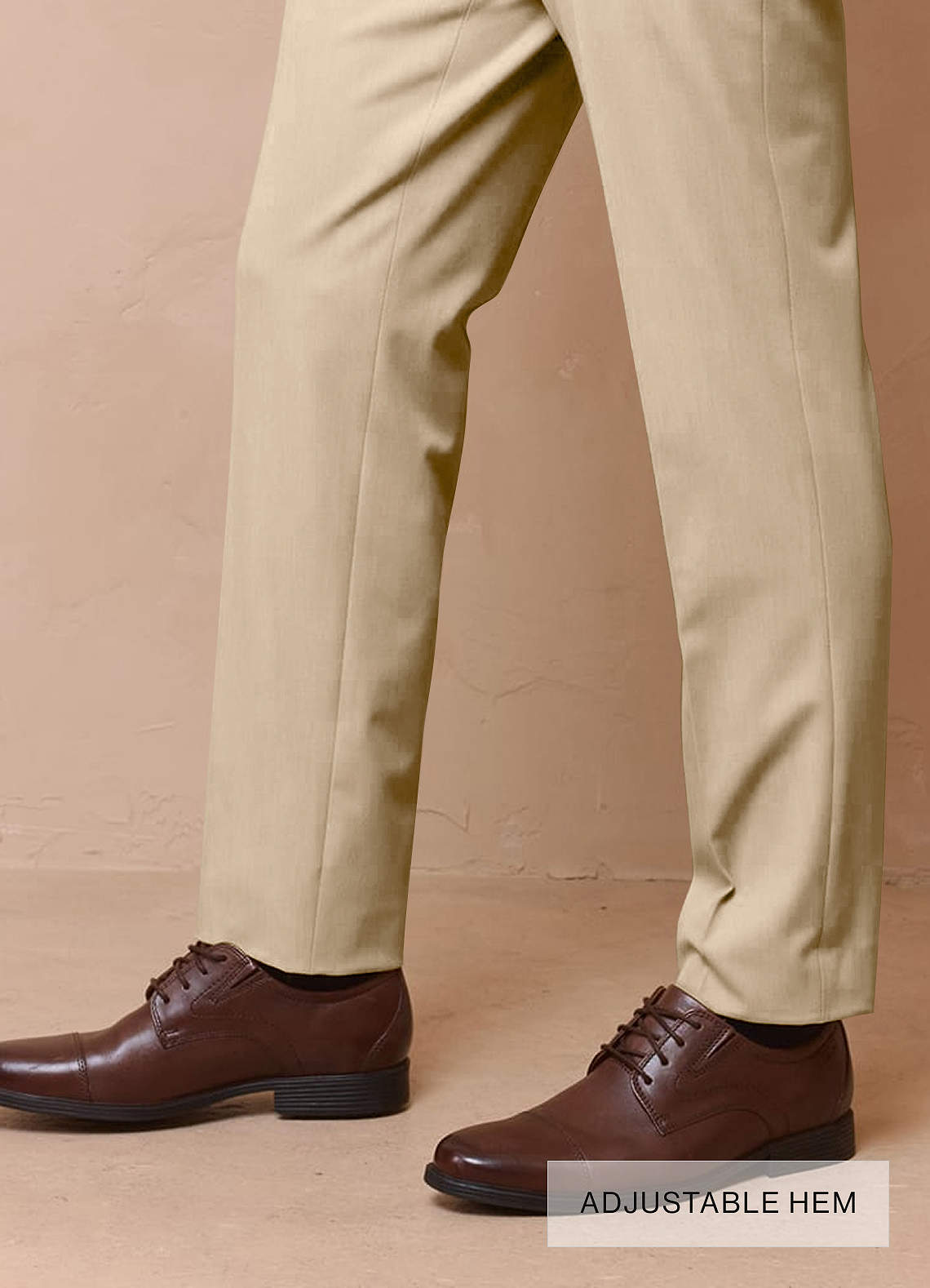 front James Champagne Structured Stretch Suit