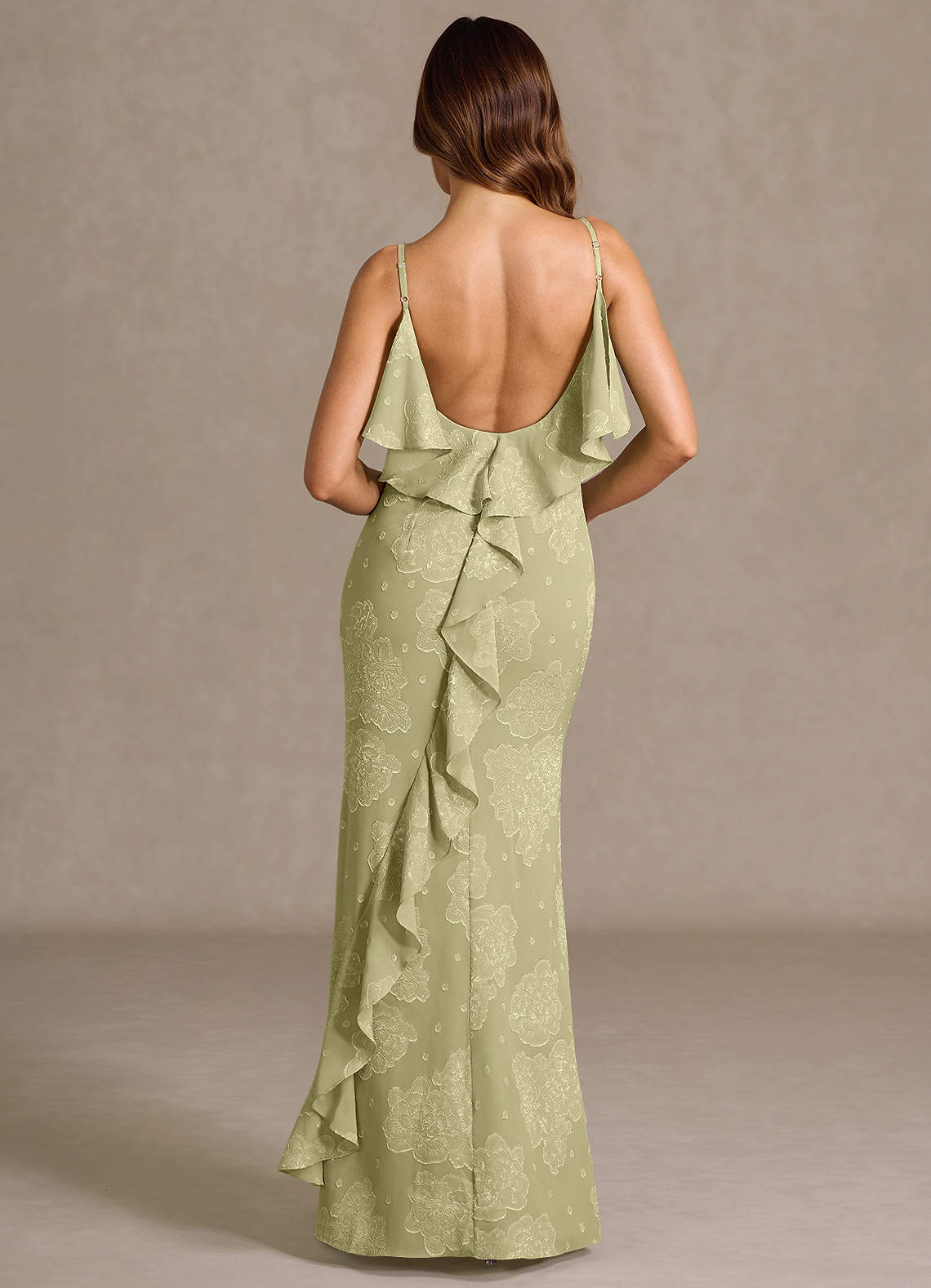 Vestido Celadón Largo Kalinda image1