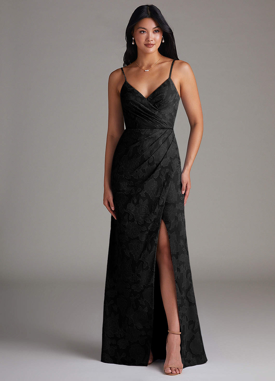 black burnout dress Velvet Burnout Black Dress – SEESTARZ main image 0