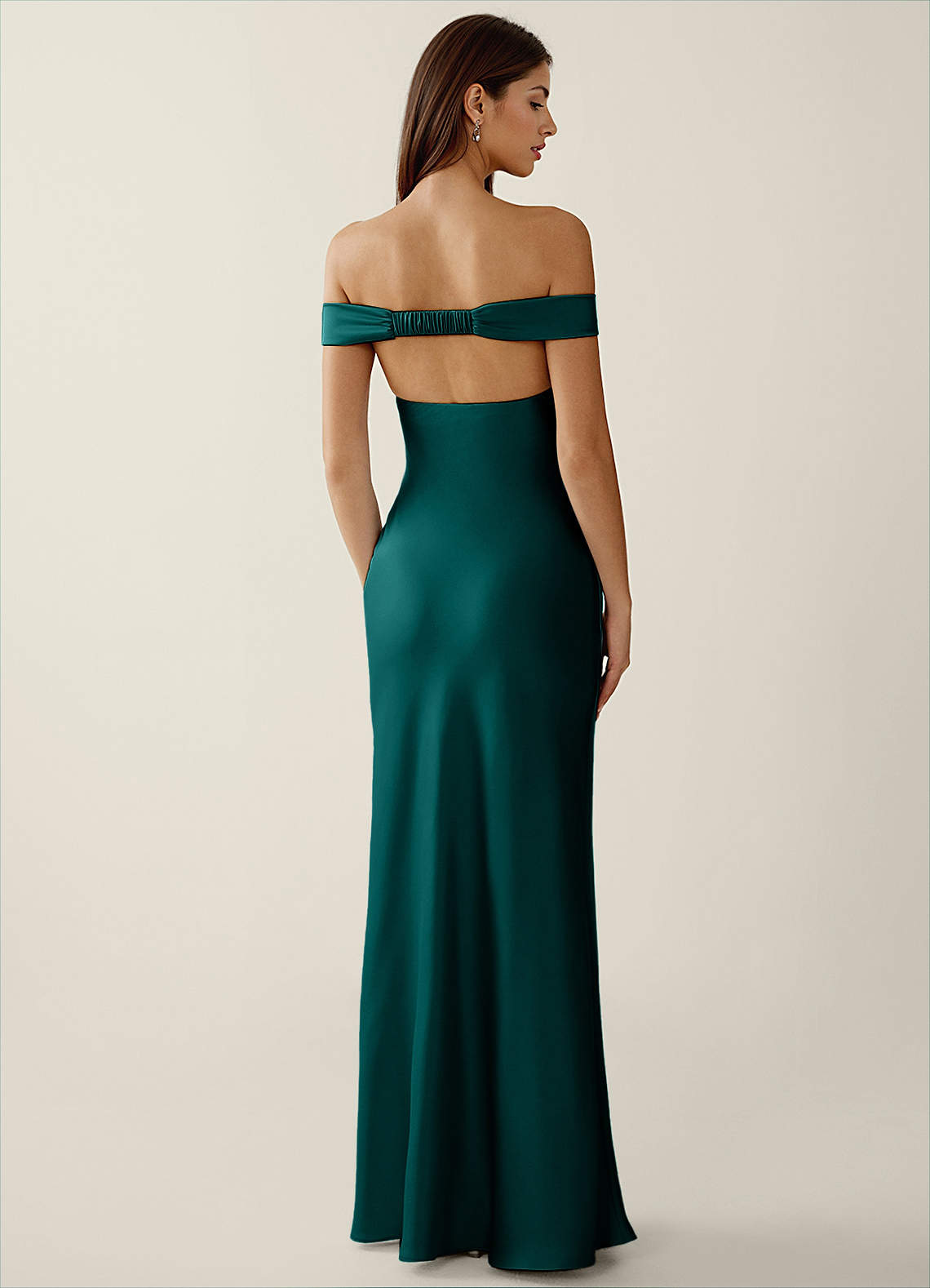 knee length dresses for ladies Alances V-Neck Long Ruffled Prom Dress Emerald / Small