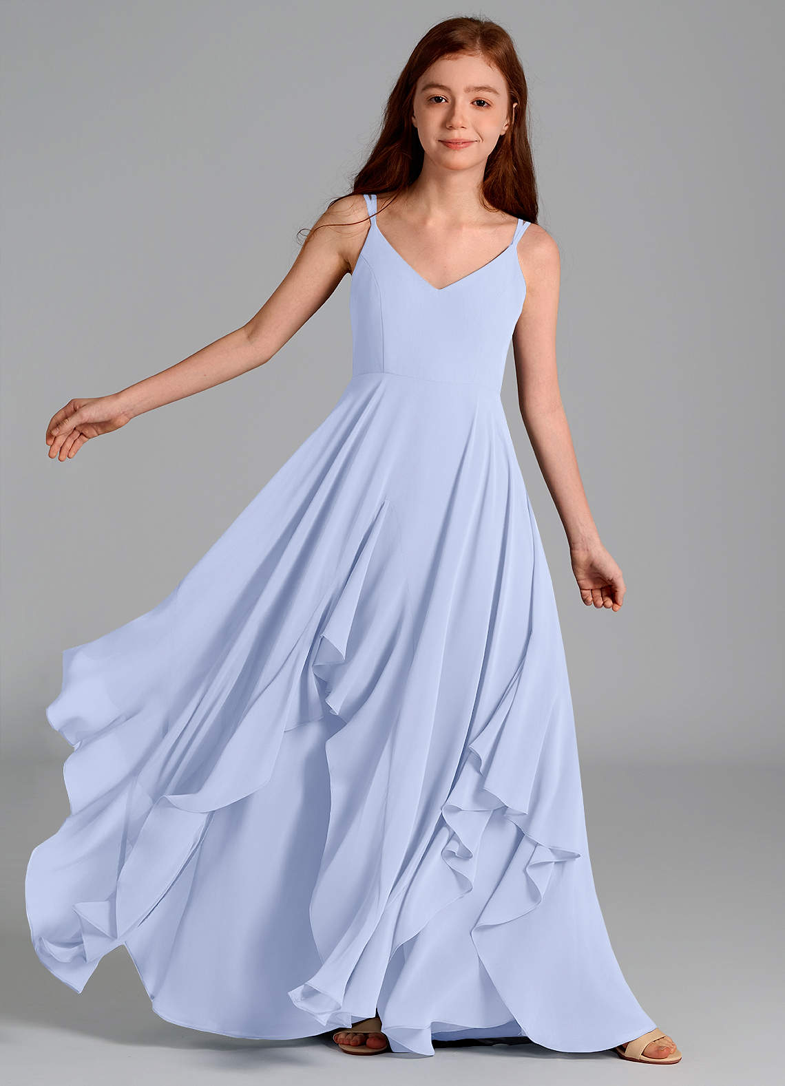 Azazie Karan Junior Ice A-Line Chiffon Dress image1