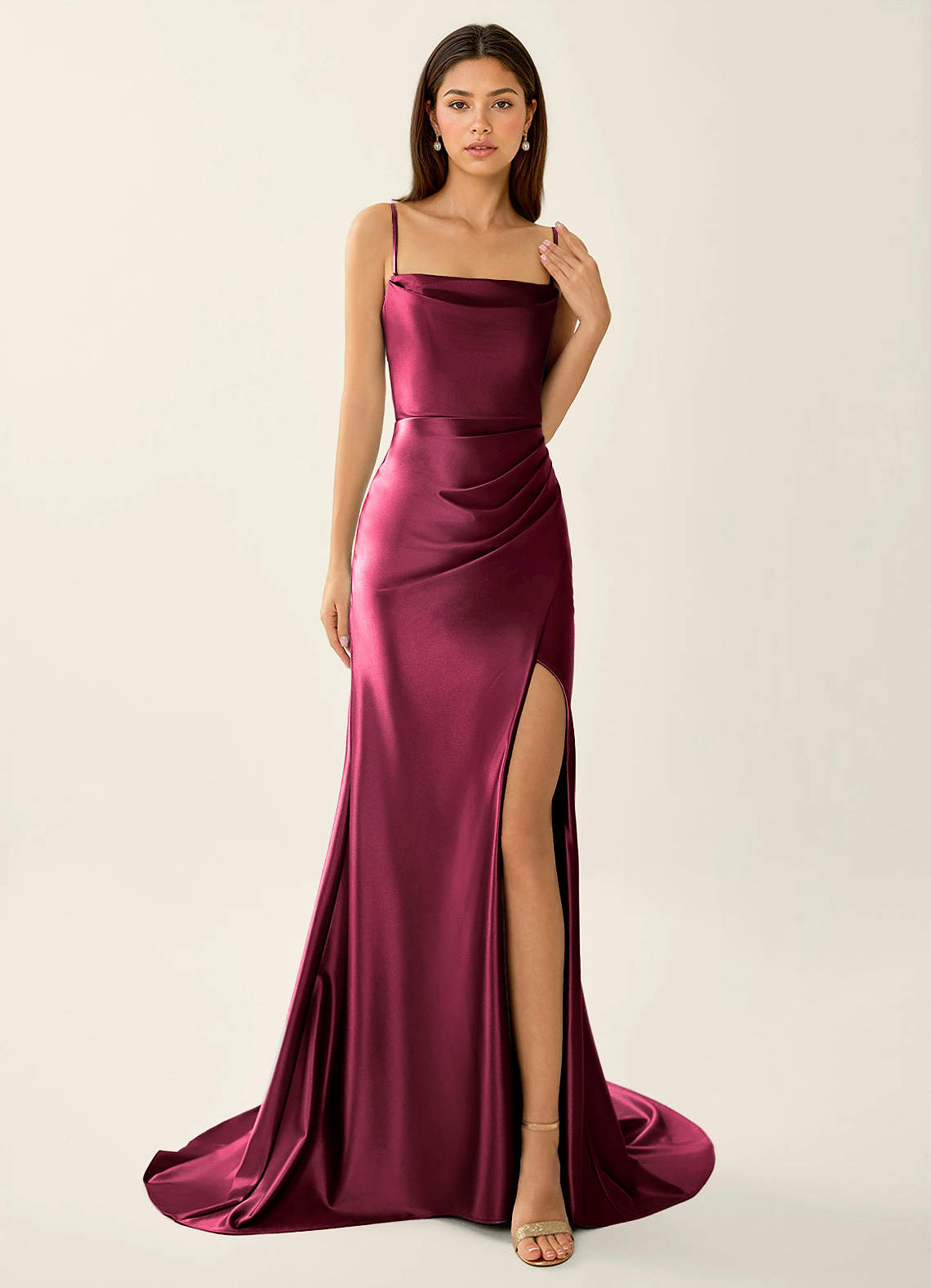 pink halter floral dress Multi Colored Floral Jacquard Plunge Neck Halter Ballgown