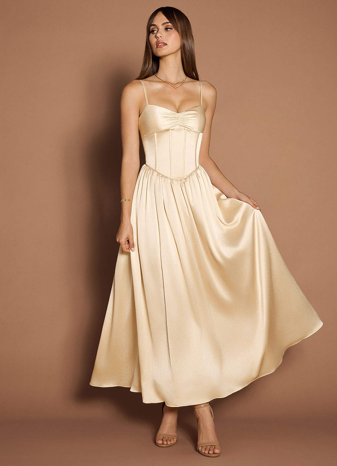 Lylla Cream Maxi Dress Ready to Ship | Azazie