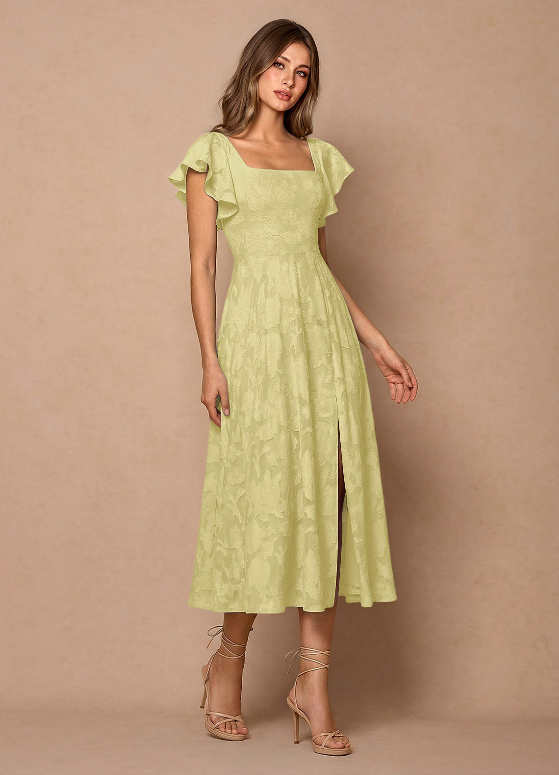 Talia Midi Klänning Citronsorbet image3