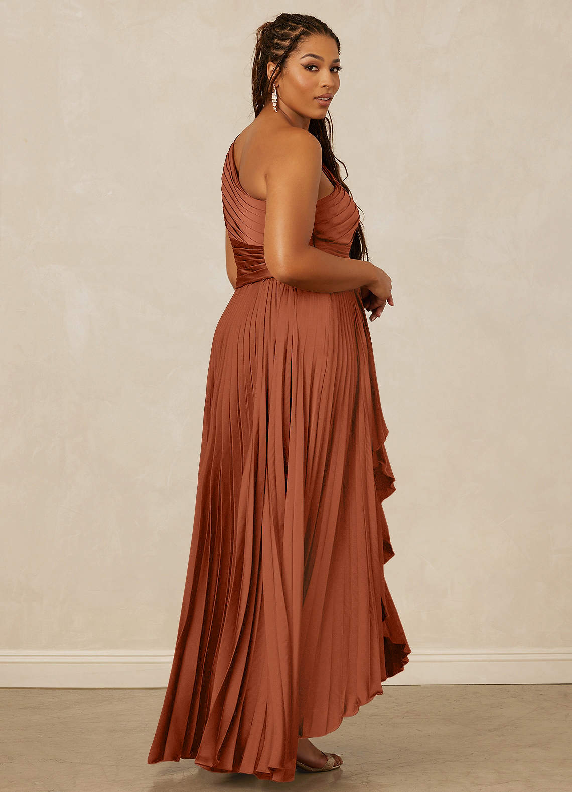 Pink chiffon dress - women long prom dress maxi bridesmaid dress - Custom made (1008)
