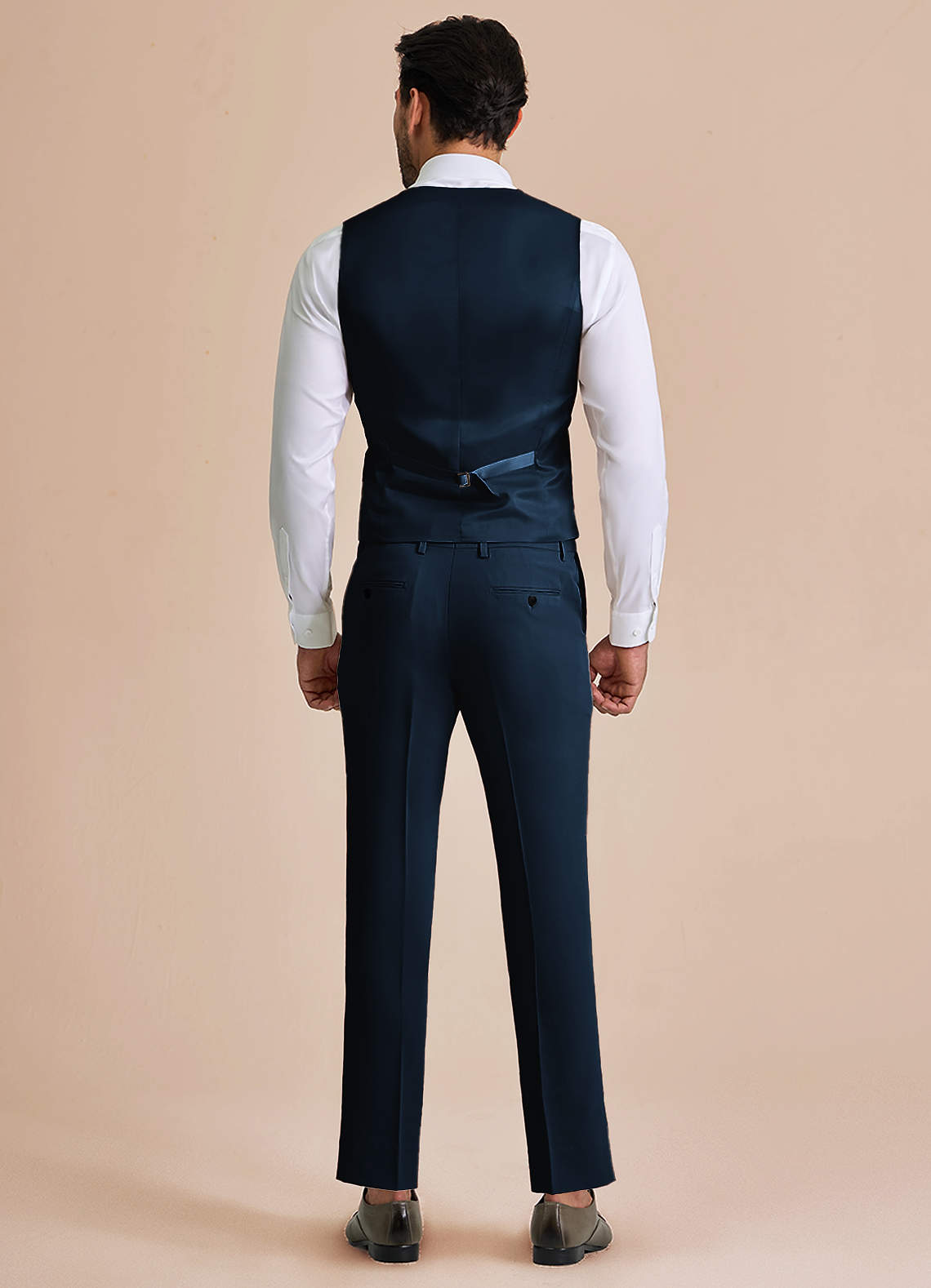 front William Navy Blue Comfort Blend Suit Vest