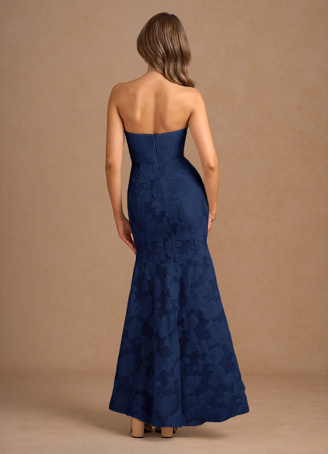 Vestido Azul Marino Oscuro Largo Avina image2