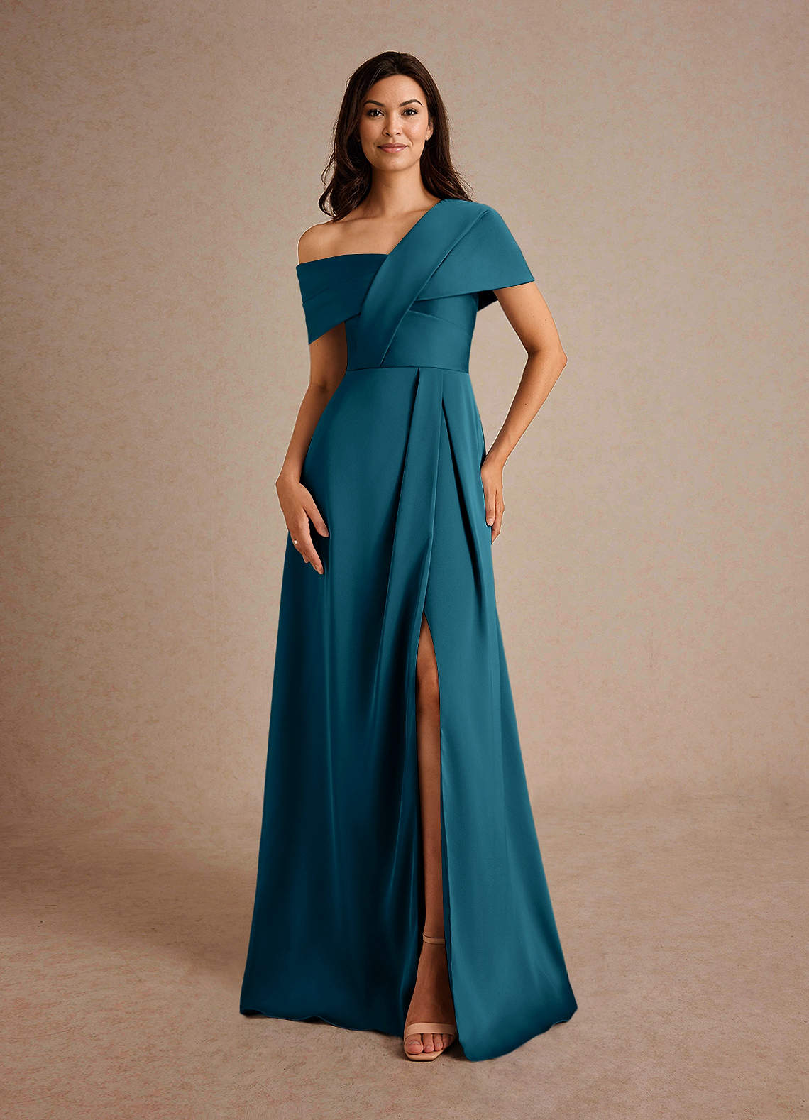 ink blue mother of the bride dresses Zapaka Women Pine A-Line Mother of the Bride Dress Off the Shoulder Lace Applique Half Sleeve Wedding Guest Dress with Beading, Ink Blue / US10