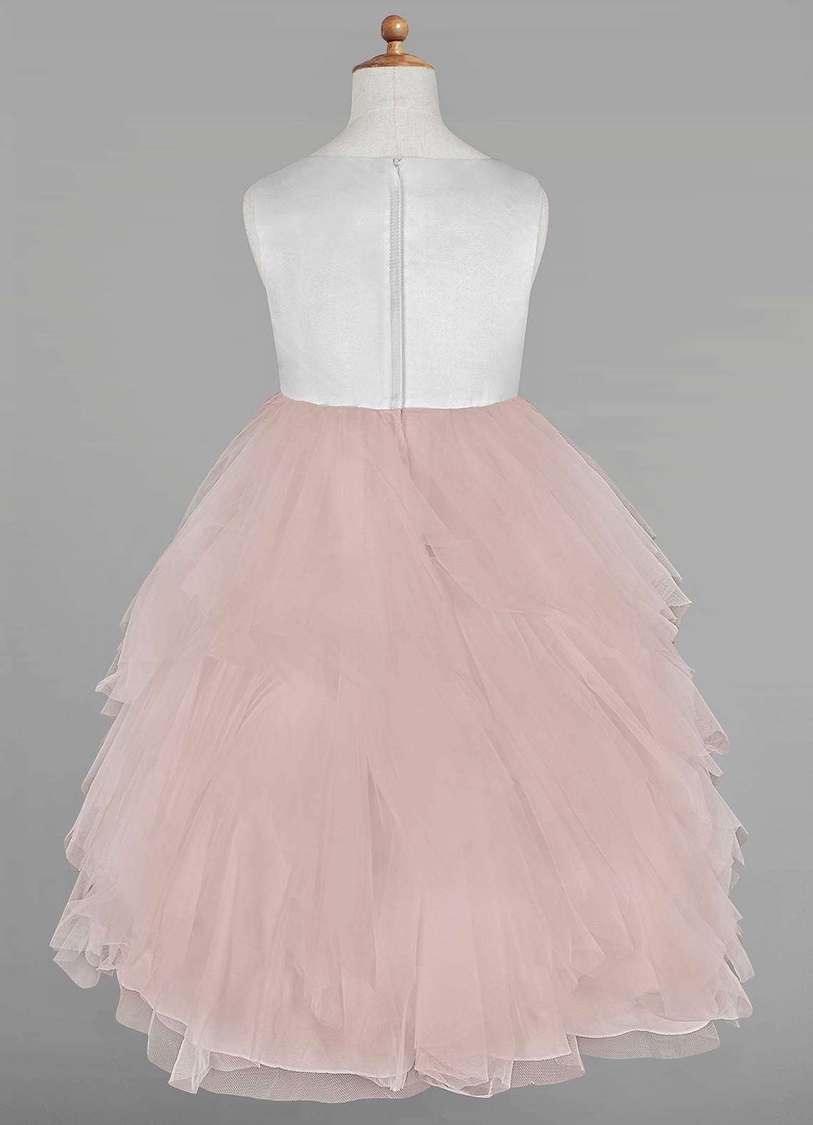 Azazie Redondo Flower Girl Dresses Ball-Gown Embroidered Tulle Knee-Length Dress image1