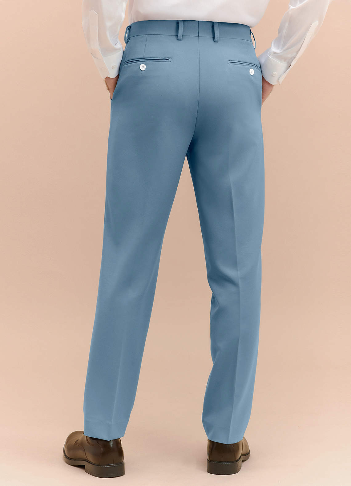 front James Light Blue Structured Stretch Dress Pants