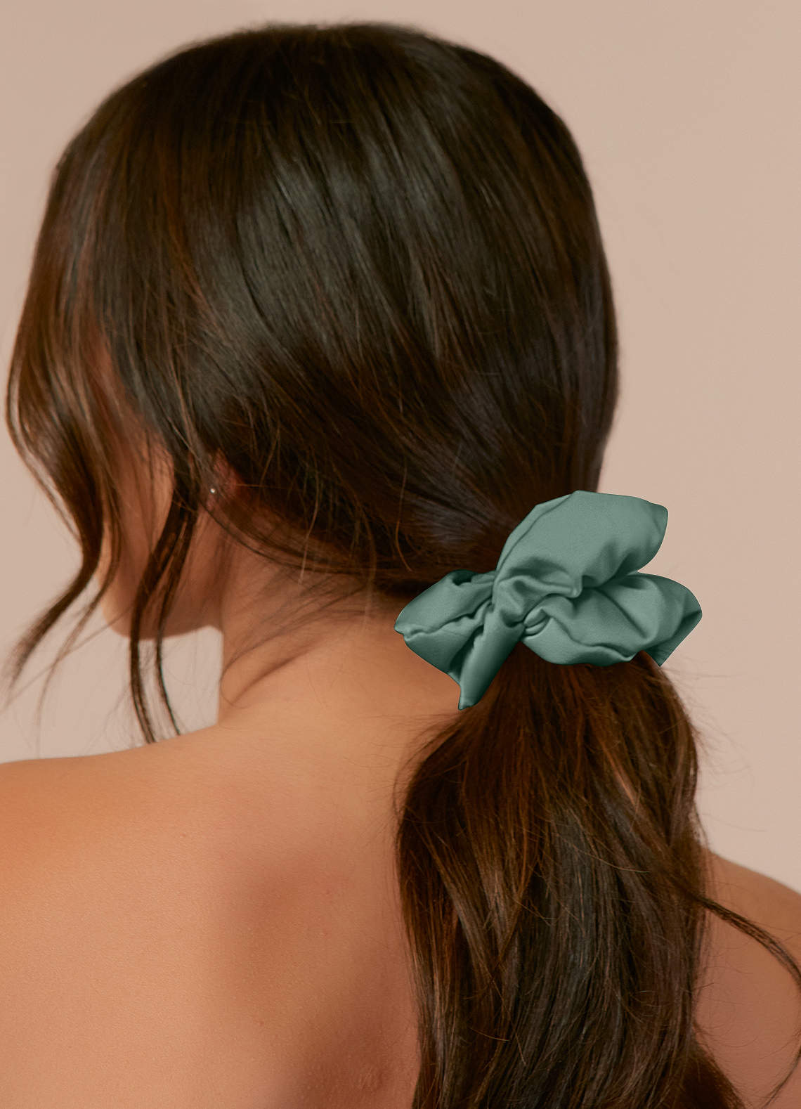 front Bridesmaid Stretch Satin Over Size Scrunchies