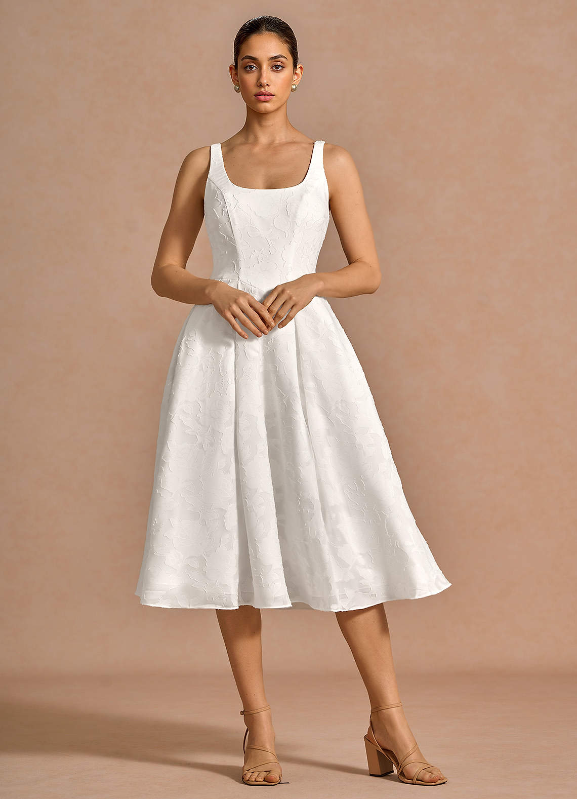adelie midi dress Azazie Square A-Line Midi Cocktail Dresses in Eucalyptus