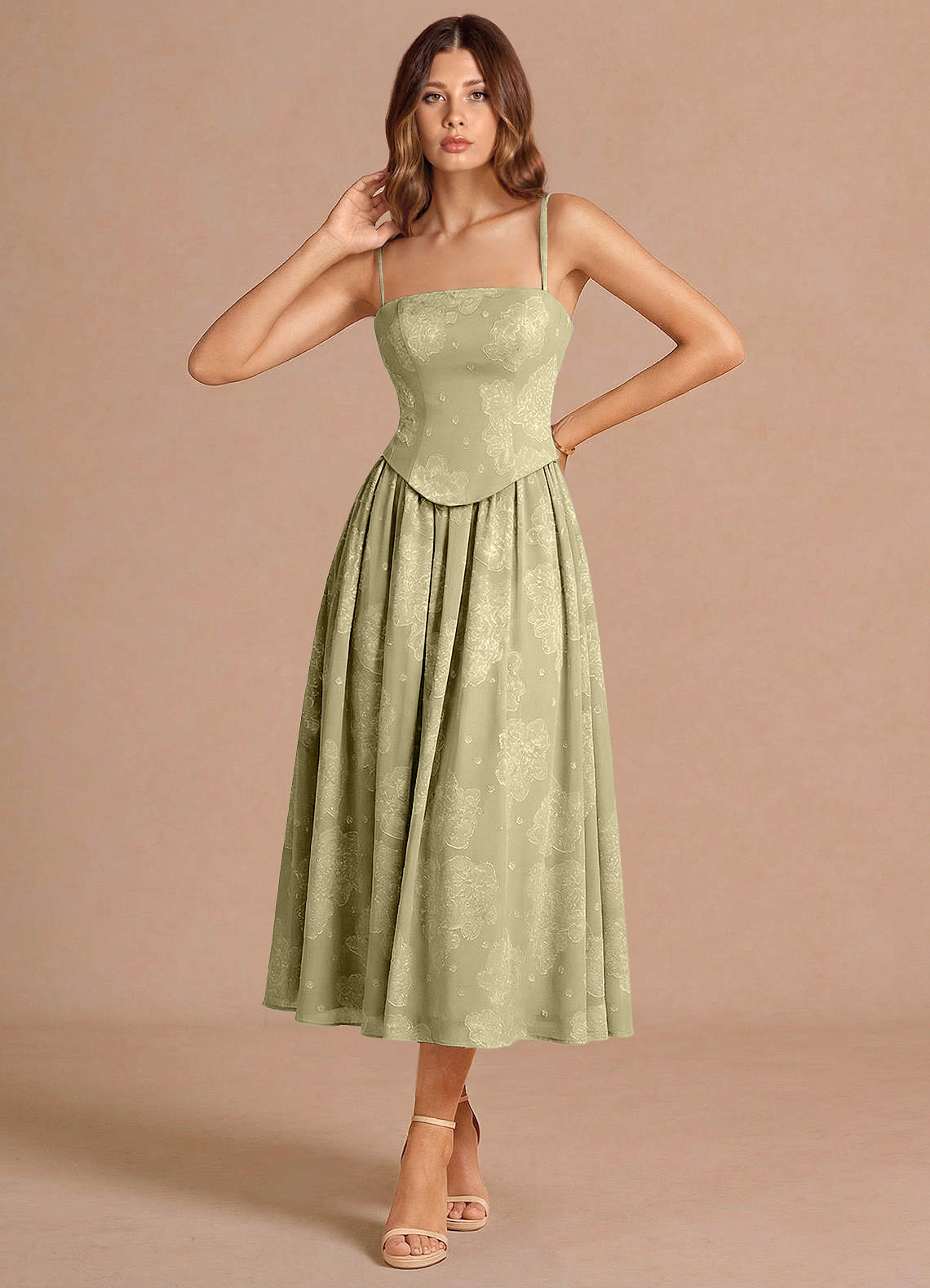 Isaura Celadon Midi Dress image2